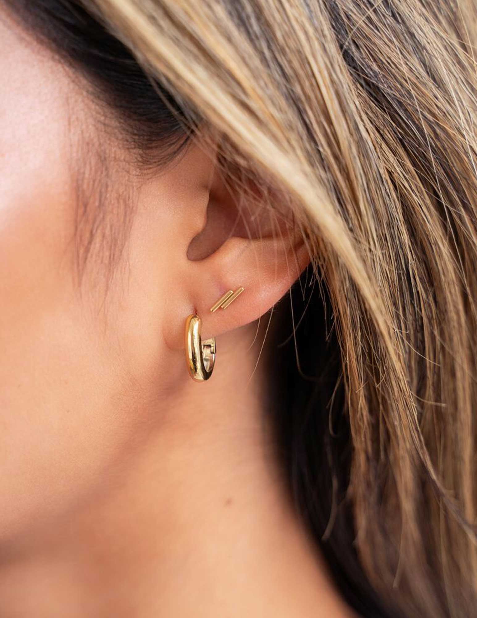 My Jewellery Studs Dubbel staafje MJ08528 Zilver