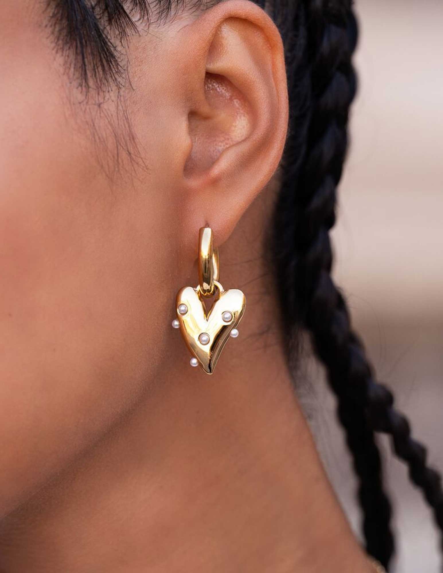 My Jewellery Oorringen met hart en parels MJ09316 Goud