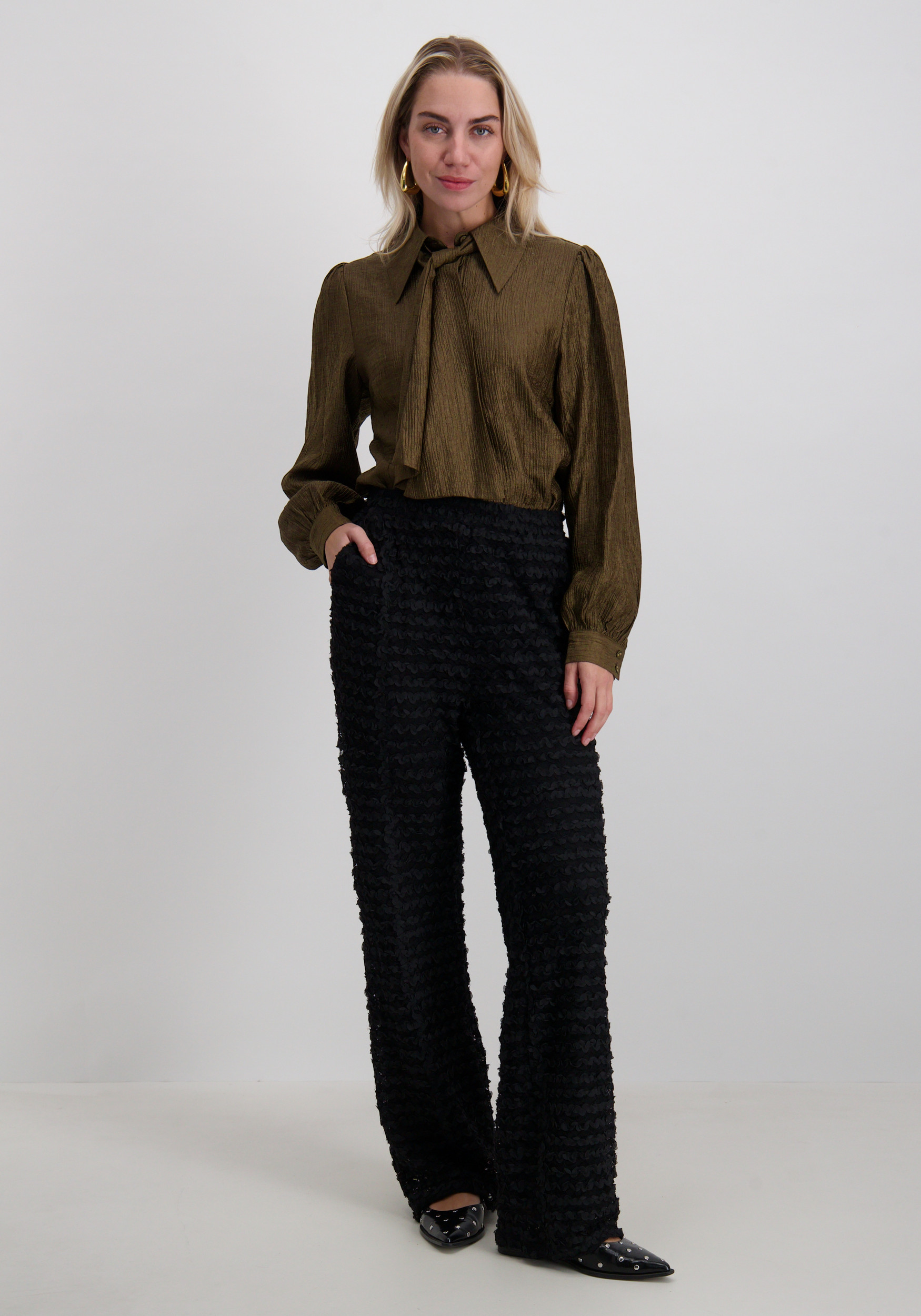 Aaiko BV Blouse VERONNE TIE VIS 545 Khaki