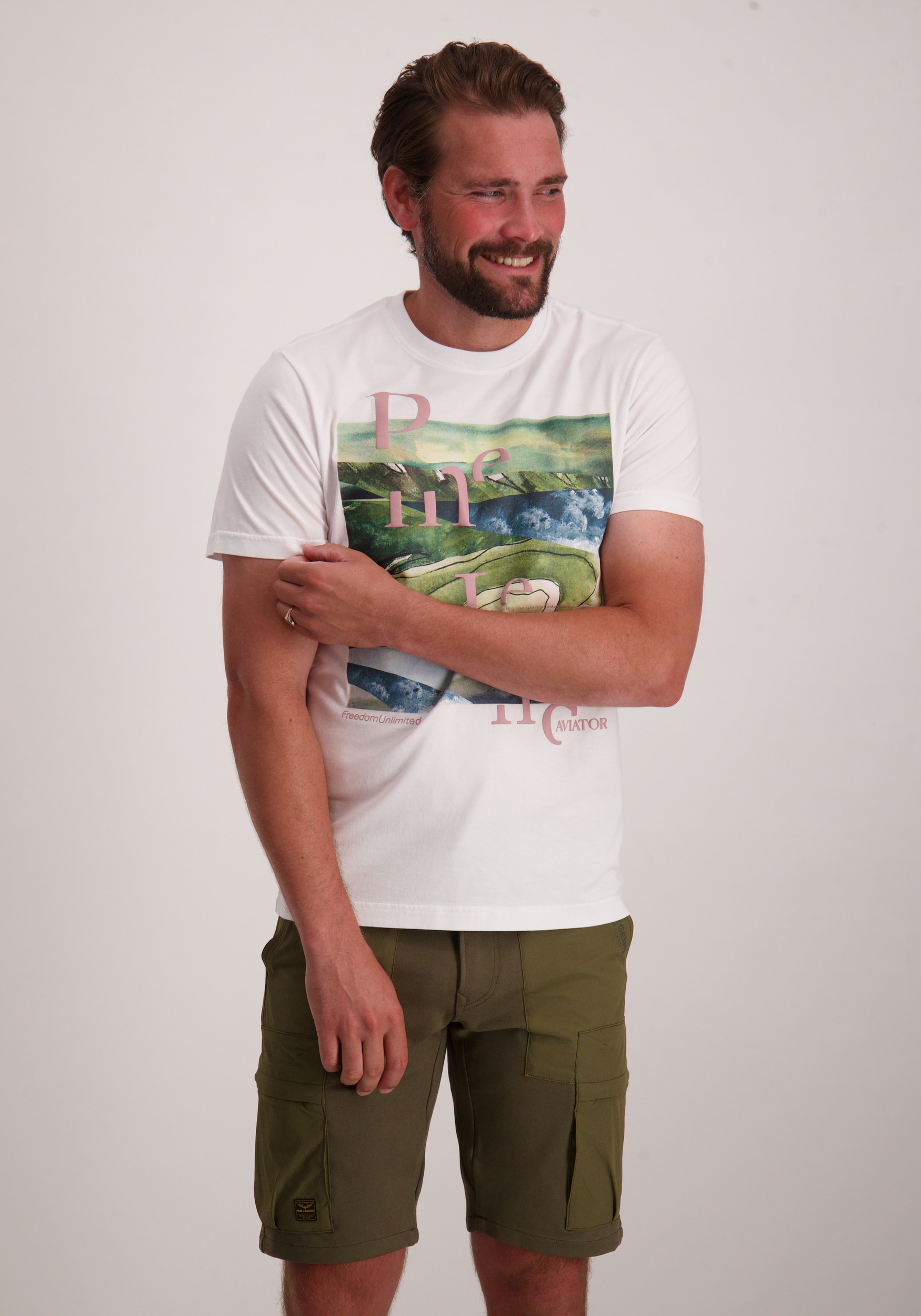 PME Legend T-shirt printed PTSS2505572 Wit