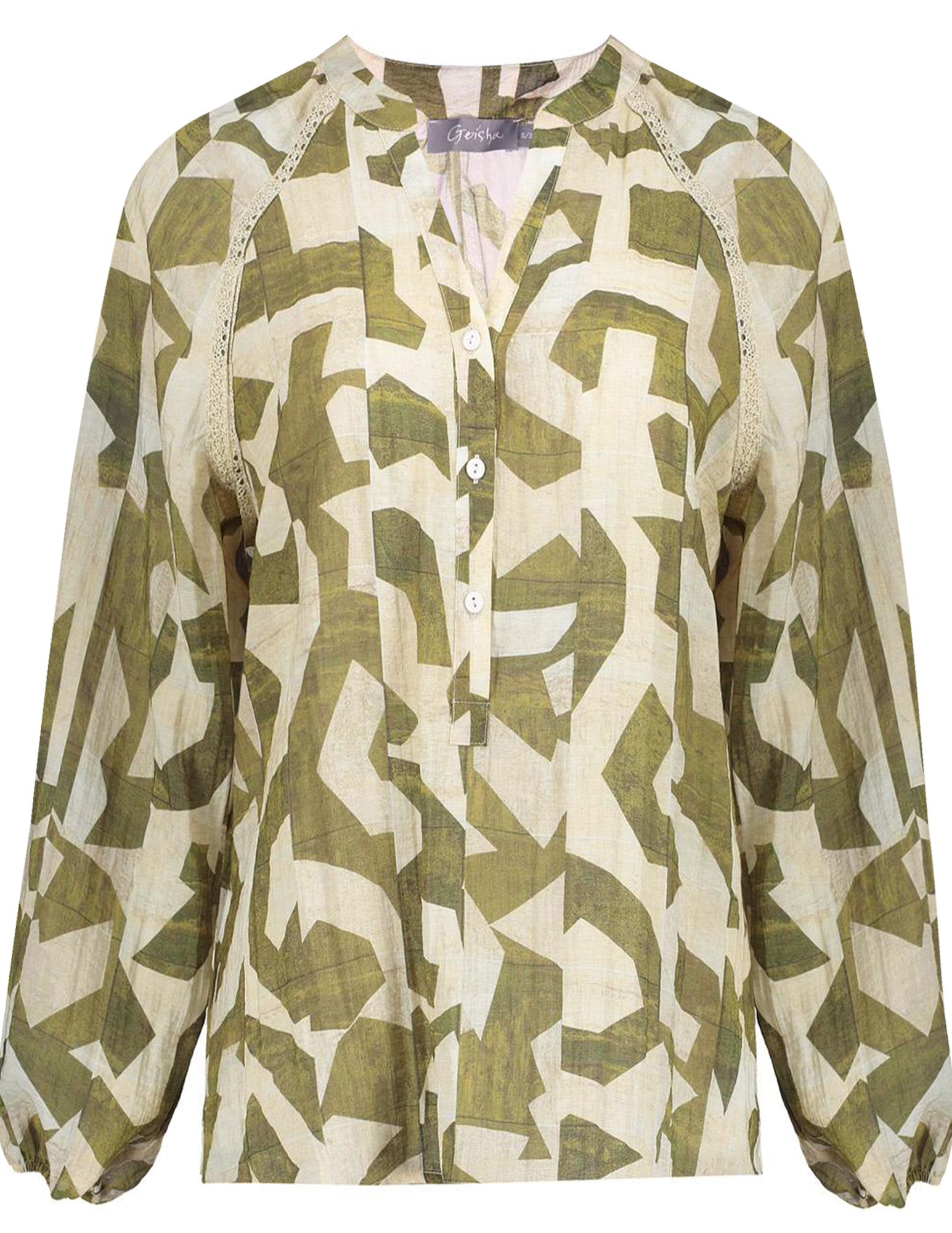 Geisha Blouse printed 63241-20 Groen