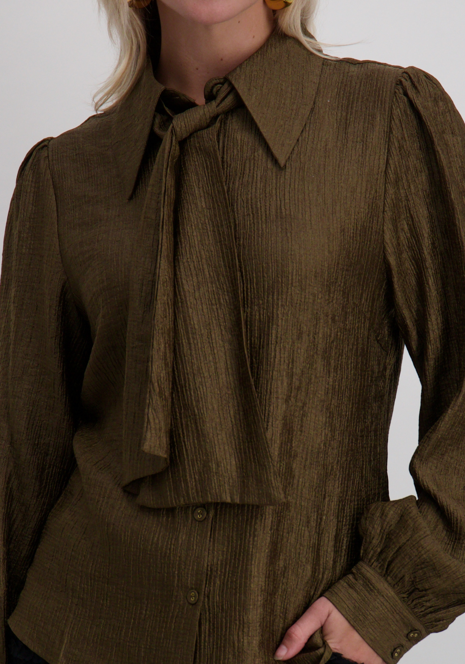 Aaiko BV Blouse VERONNE TIE VIS 545 Khaki