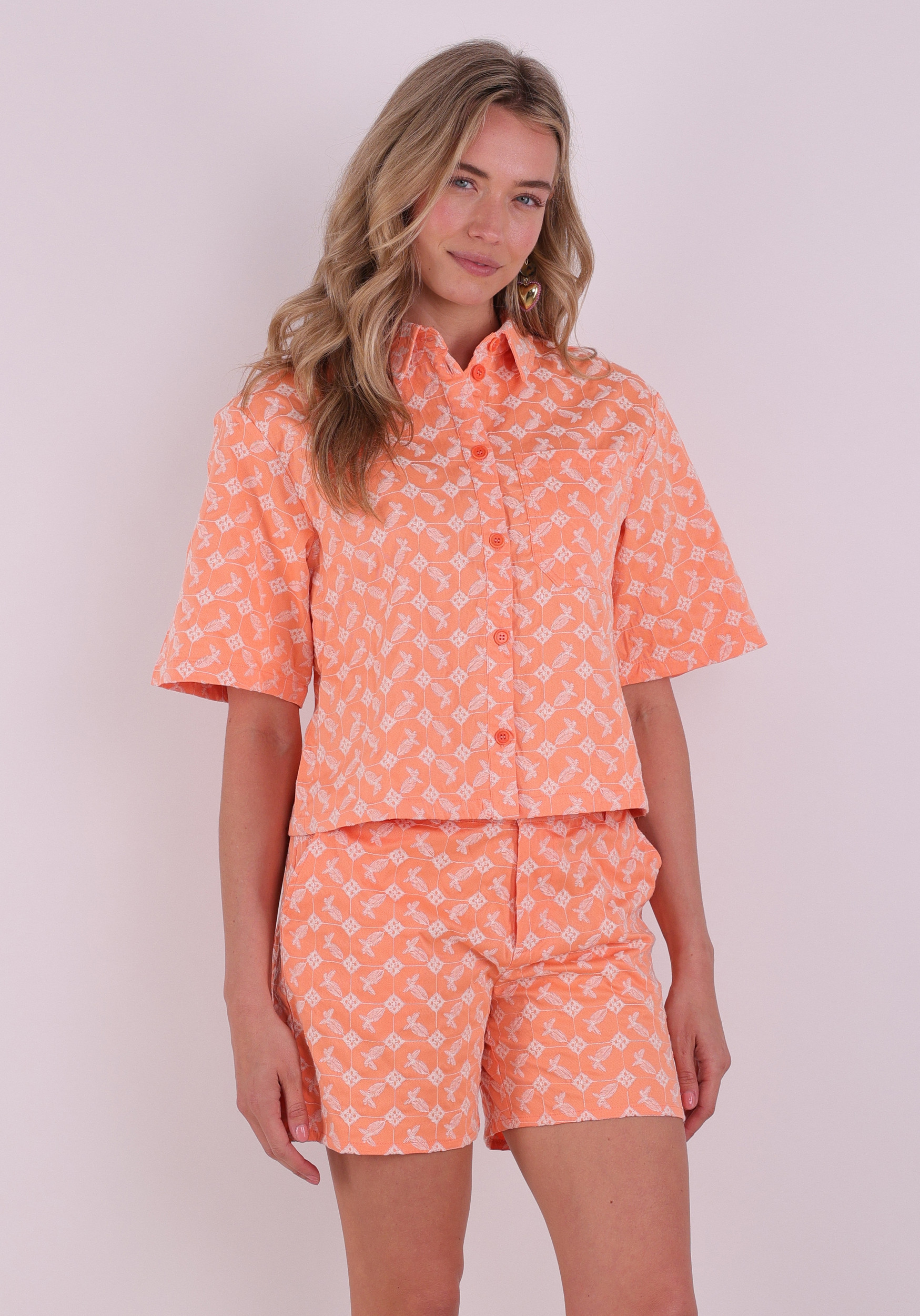 Geisha Blouse Embroidery 65042-14 Oranje