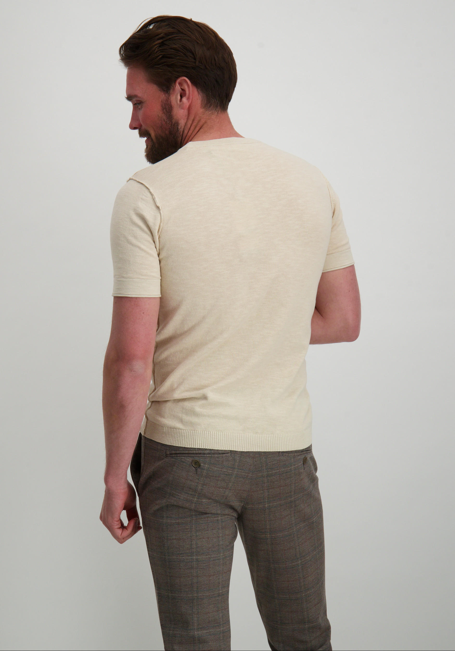 No Excess T-shirt fijn gebreid 24210452 Zand