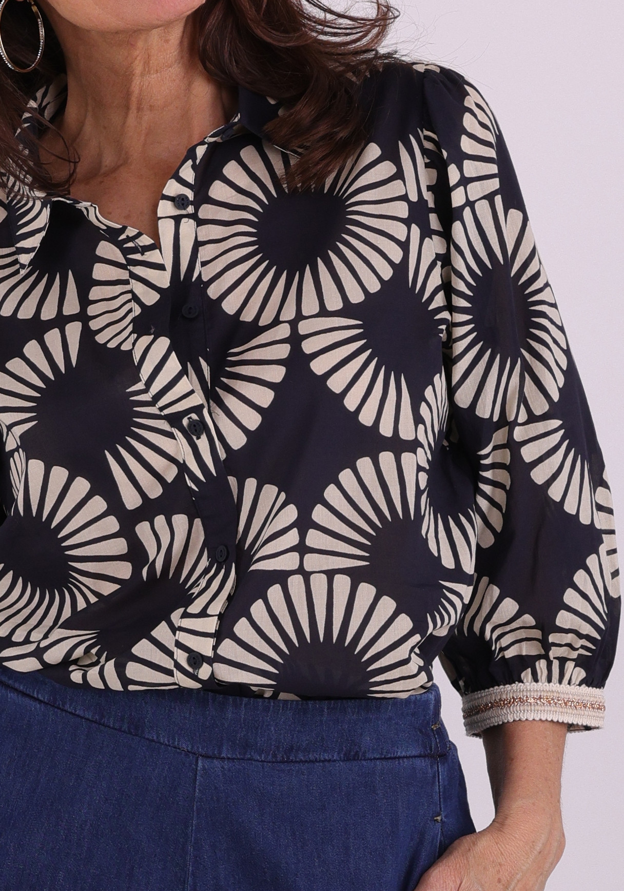 Geisha Blouse 63208-20 Zwart