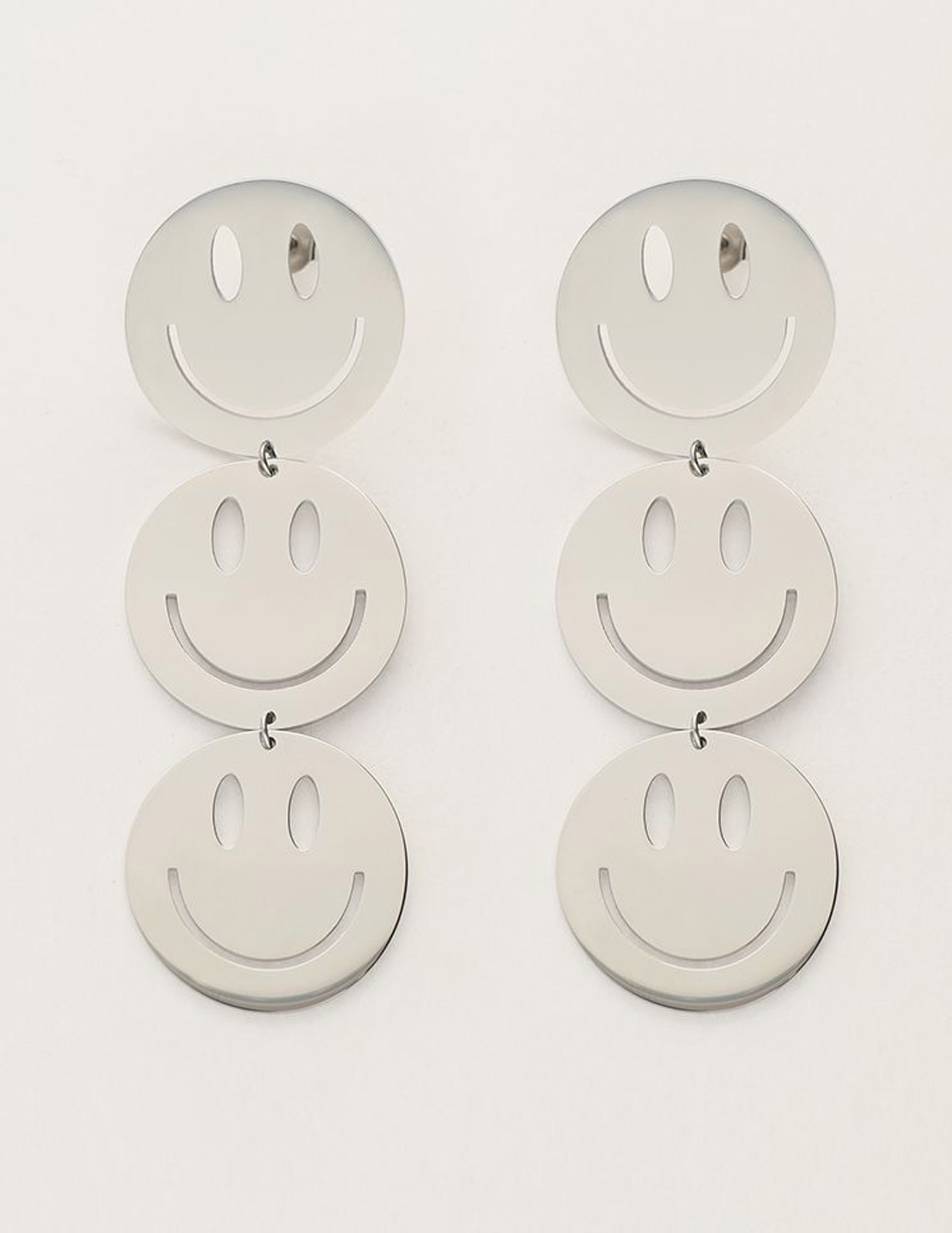 My Jewellery Oorbellen smiley groot MJ10161 Zilver