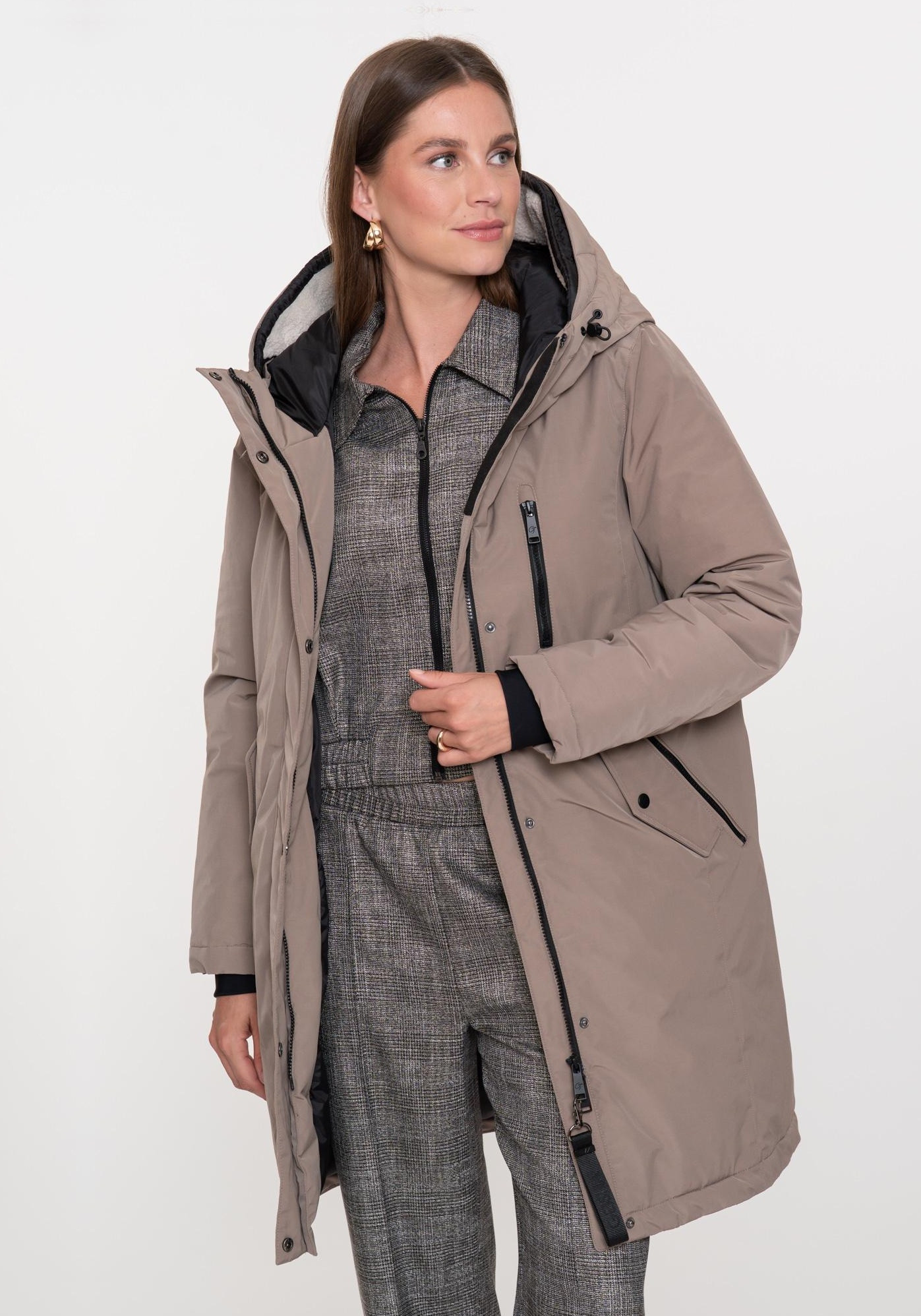 Geisha Winterjas Teddy 58500-12 Donker beige