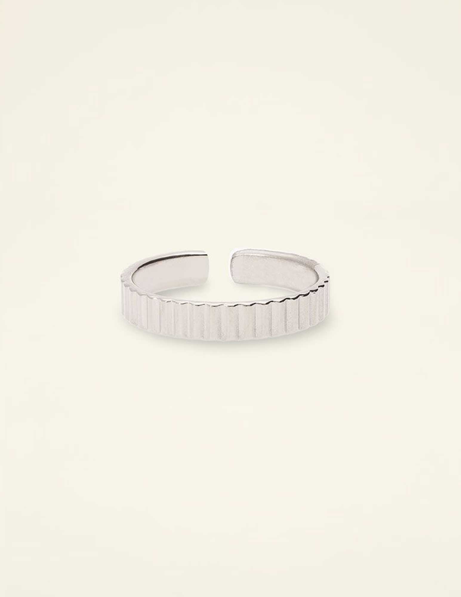 My Jewellery Ring met ribbel structuur MJ09057 Zilver