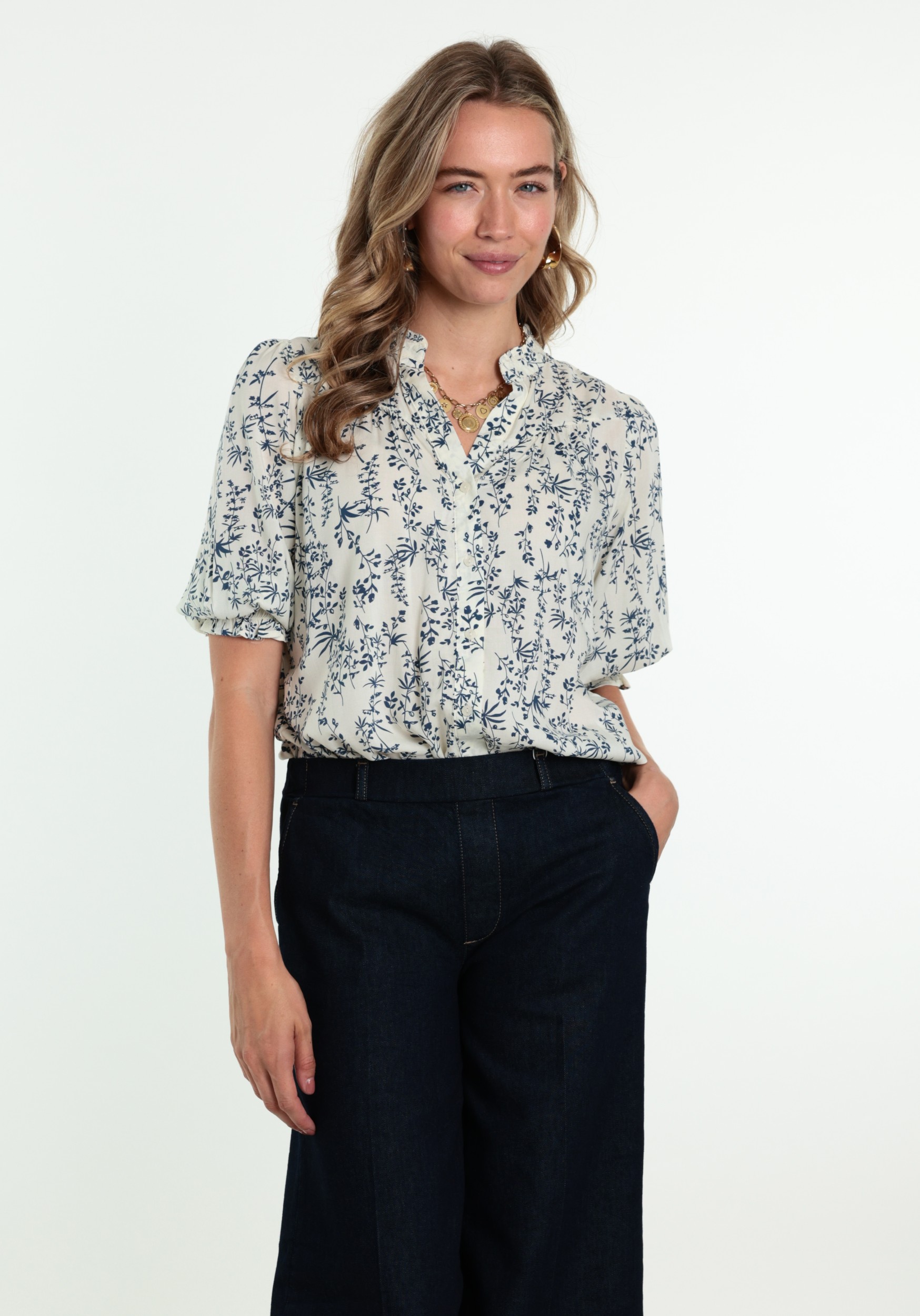 ONLY Blouse Raya 15332997 Blauw