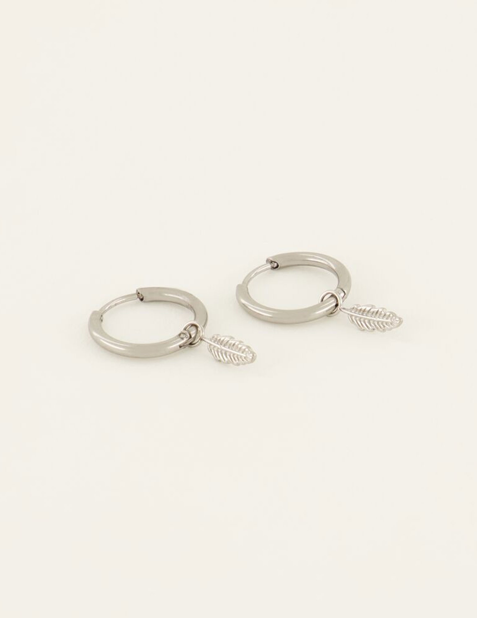 My Jewellery Oorbellen met veer MJ07731 Zilver