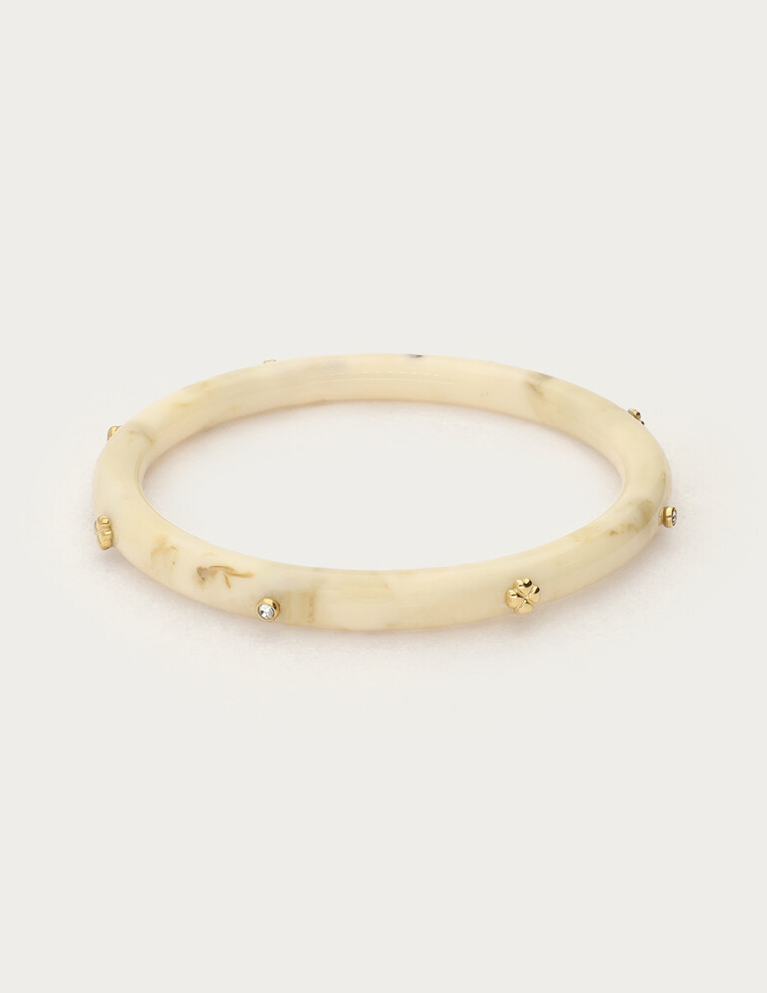 My Jewellery Resin bangle met studs MJ15236 Ecru