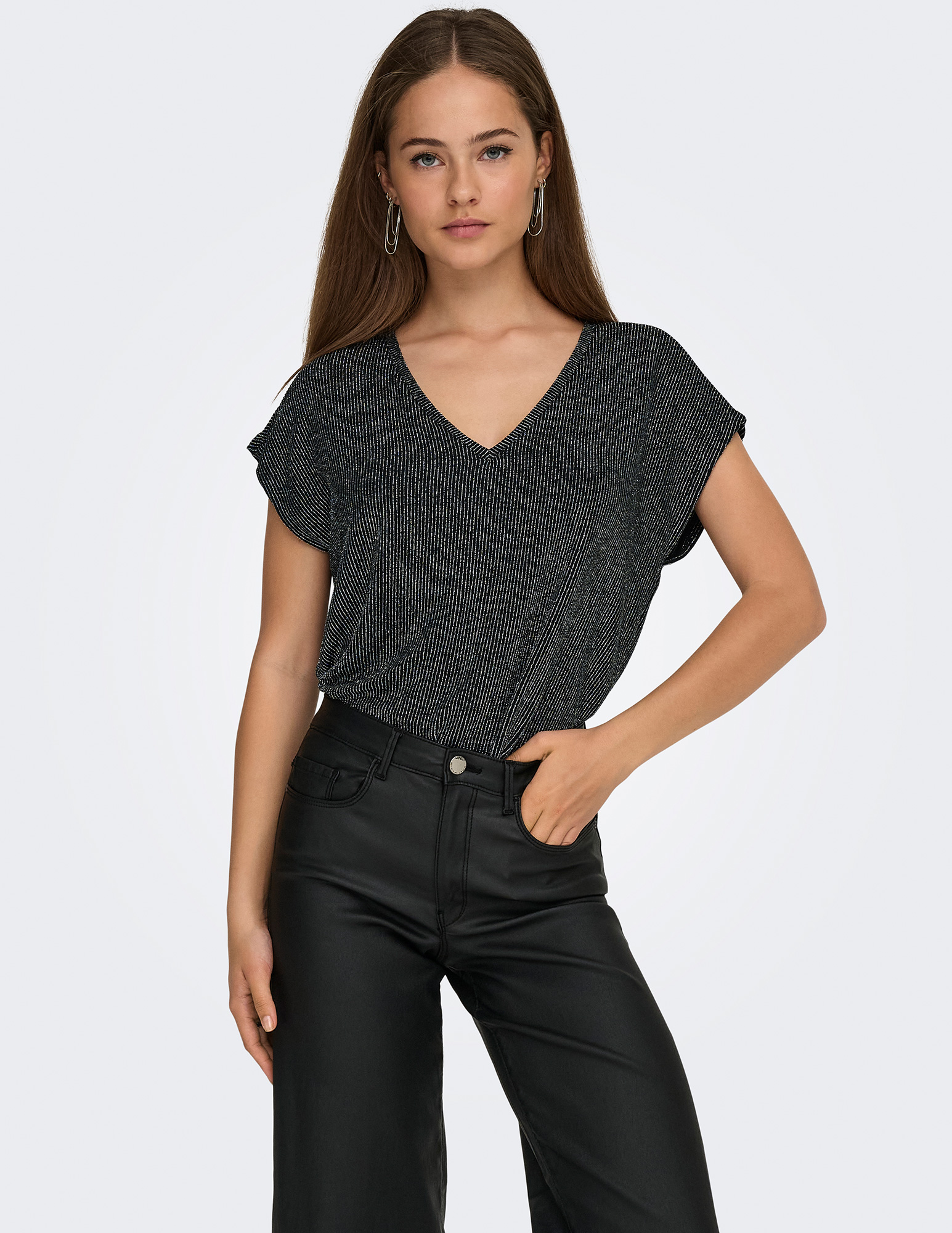 Only T-shirt Carol 15360960 Zwart