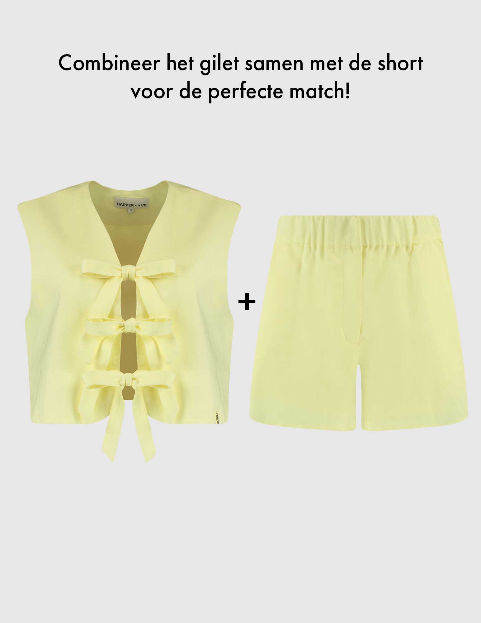 Harper & Yve Short Lacy HS25P109 Licht geel