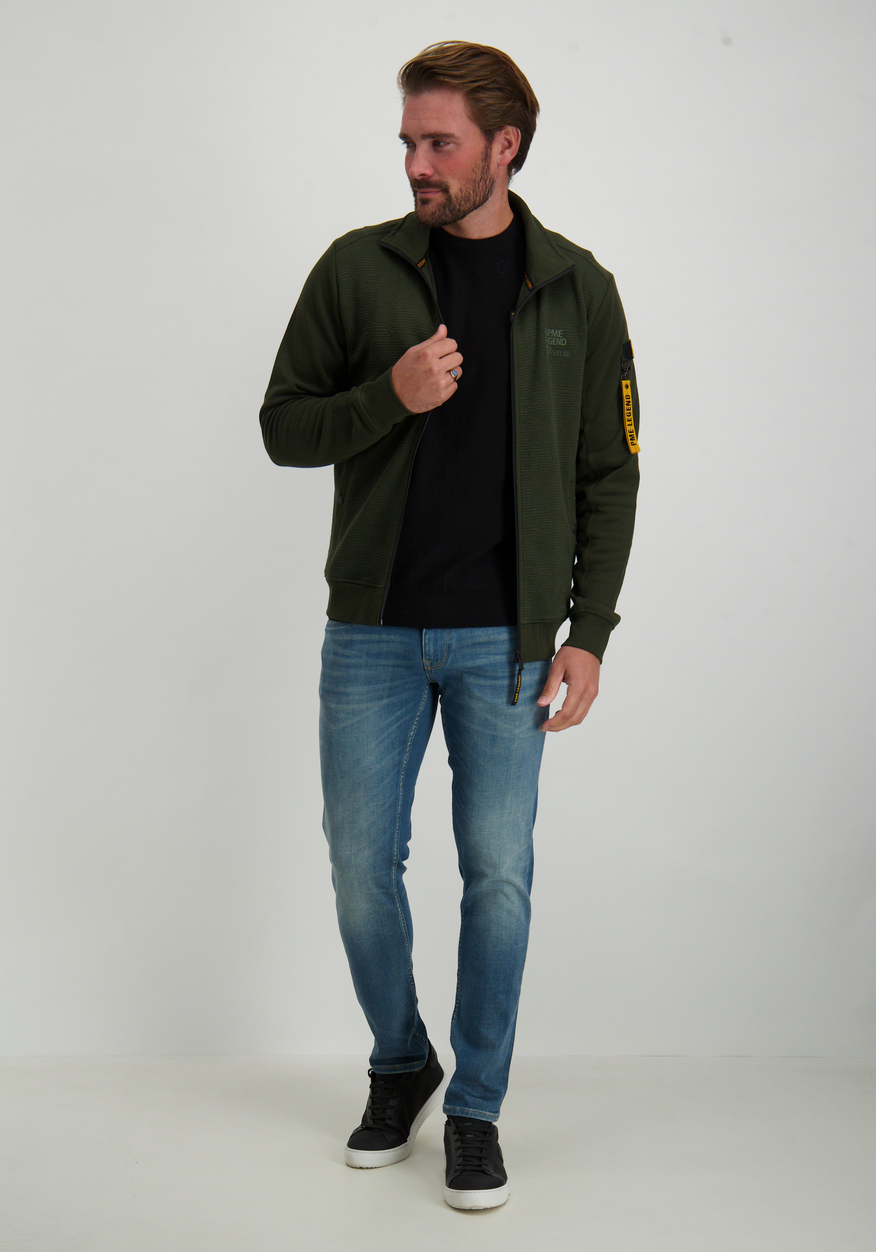 PME Legend Trui American classic buckley PKW0000331 Zwart