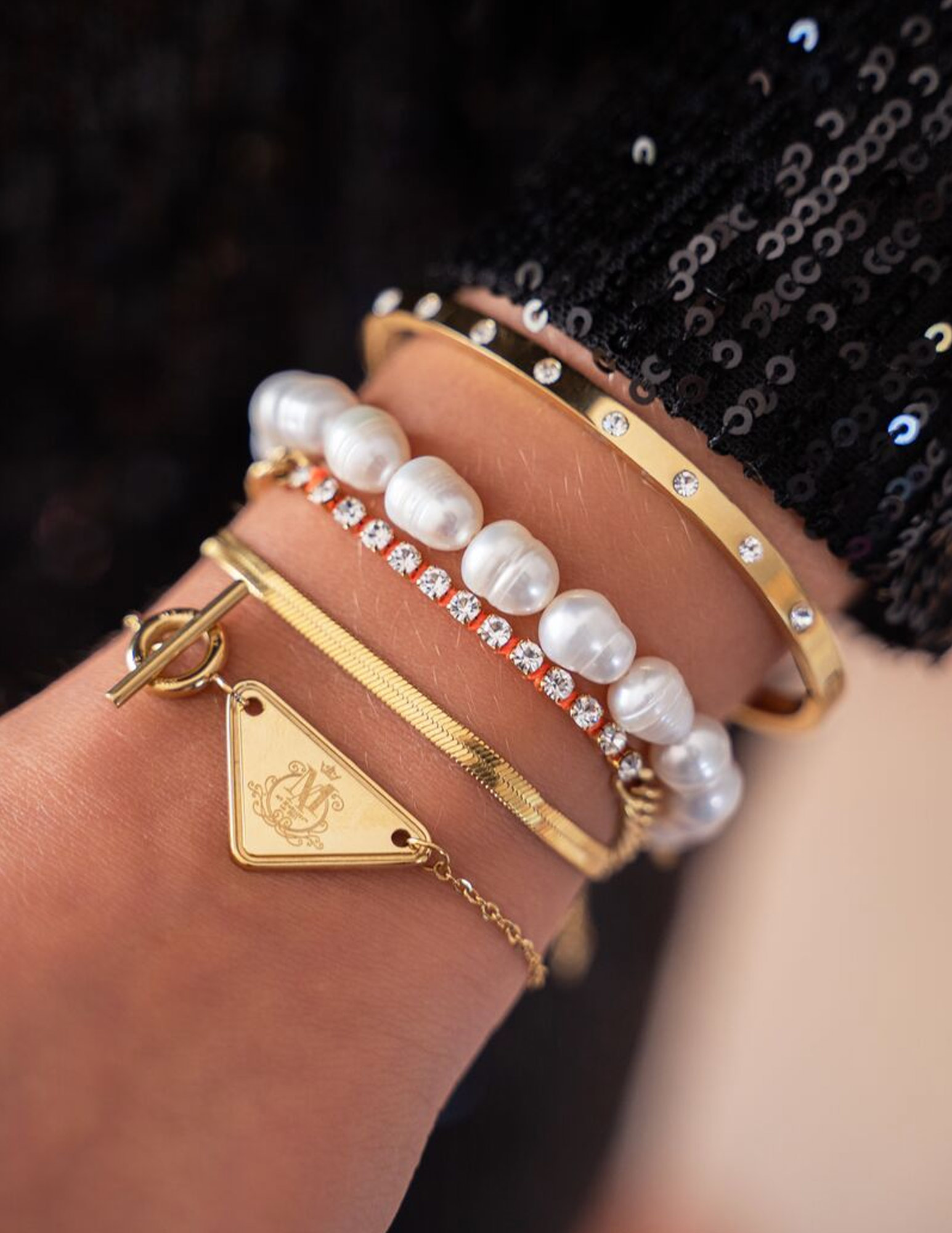 My Jewellery Bangle steentjes MJ07610 Goud