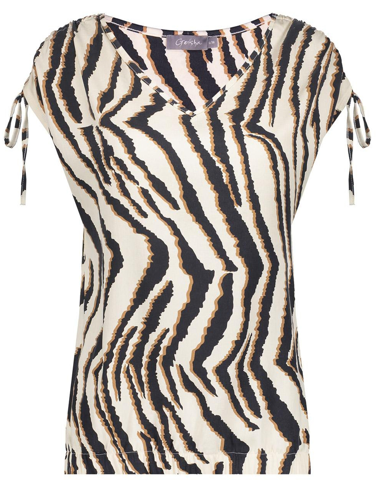 Geisha Top met print 53487-20 Zand