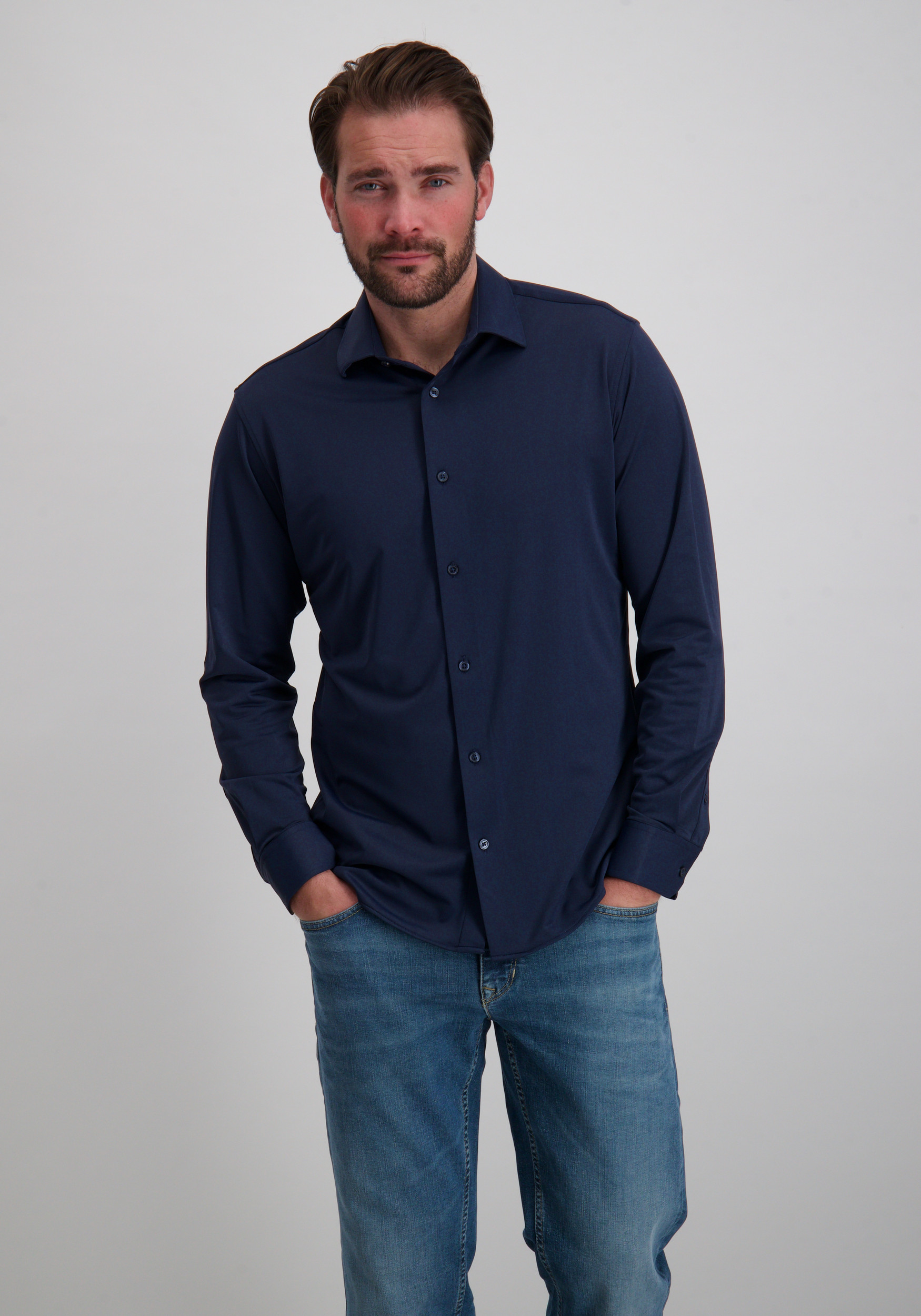 Jack & jones Overhemd Blaactive 12282199 Donker blauw