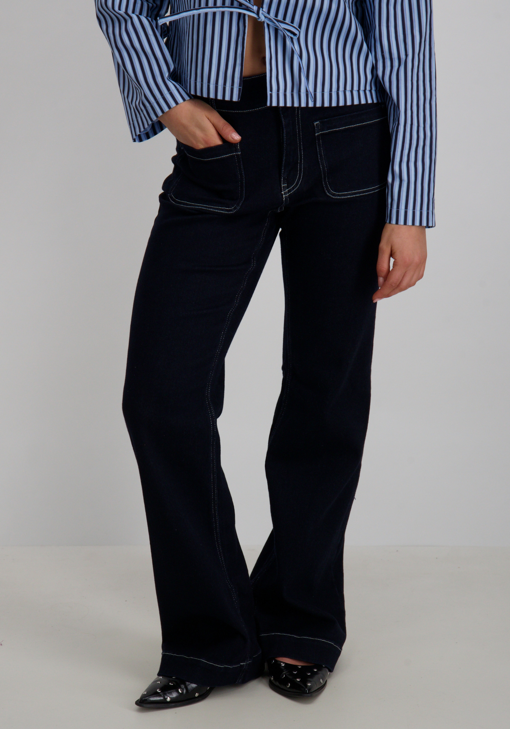 Vero moda Jeans Vivianne 10334891 Donker blauw