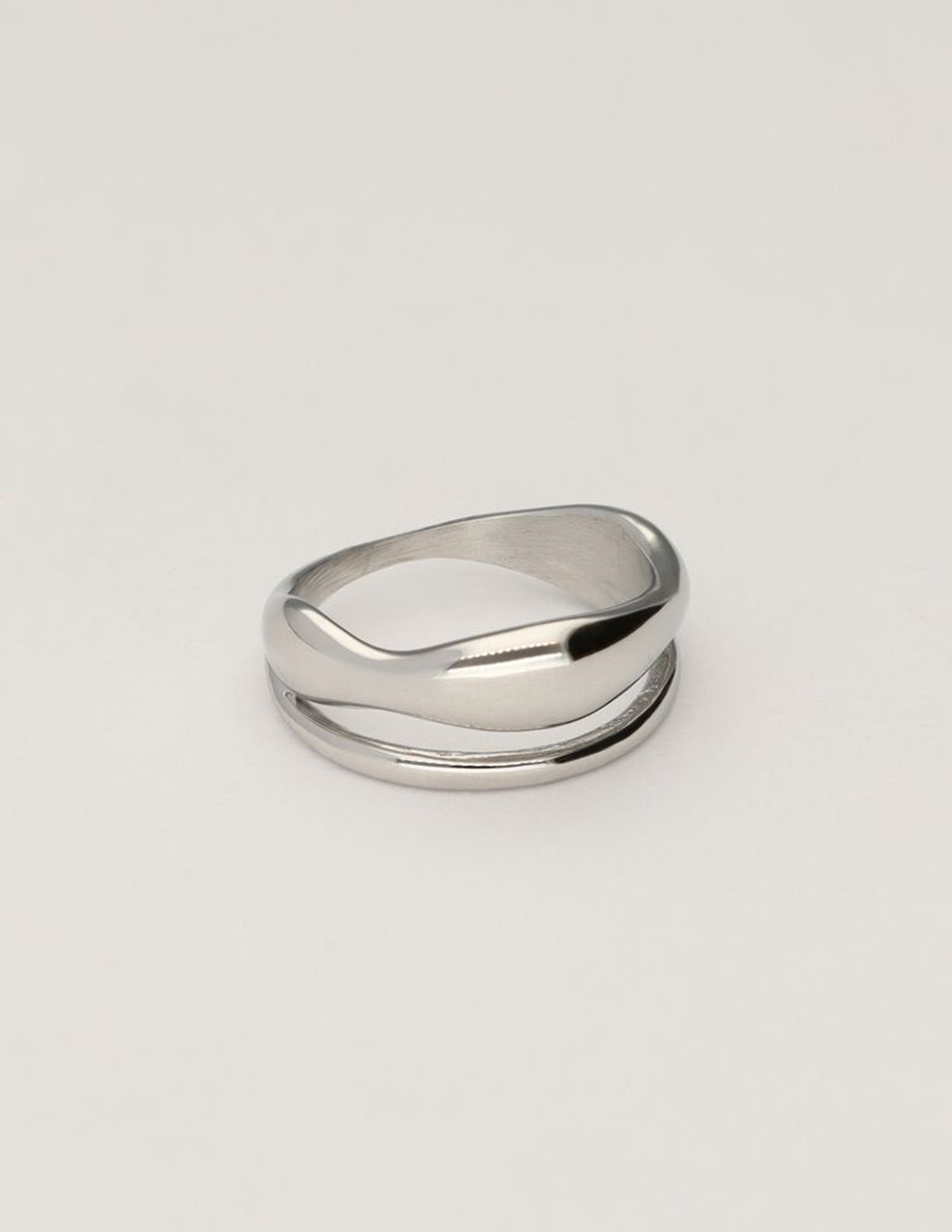 My Jewellery Bold dubbele ring met organische vorm MJ11537 Zilver