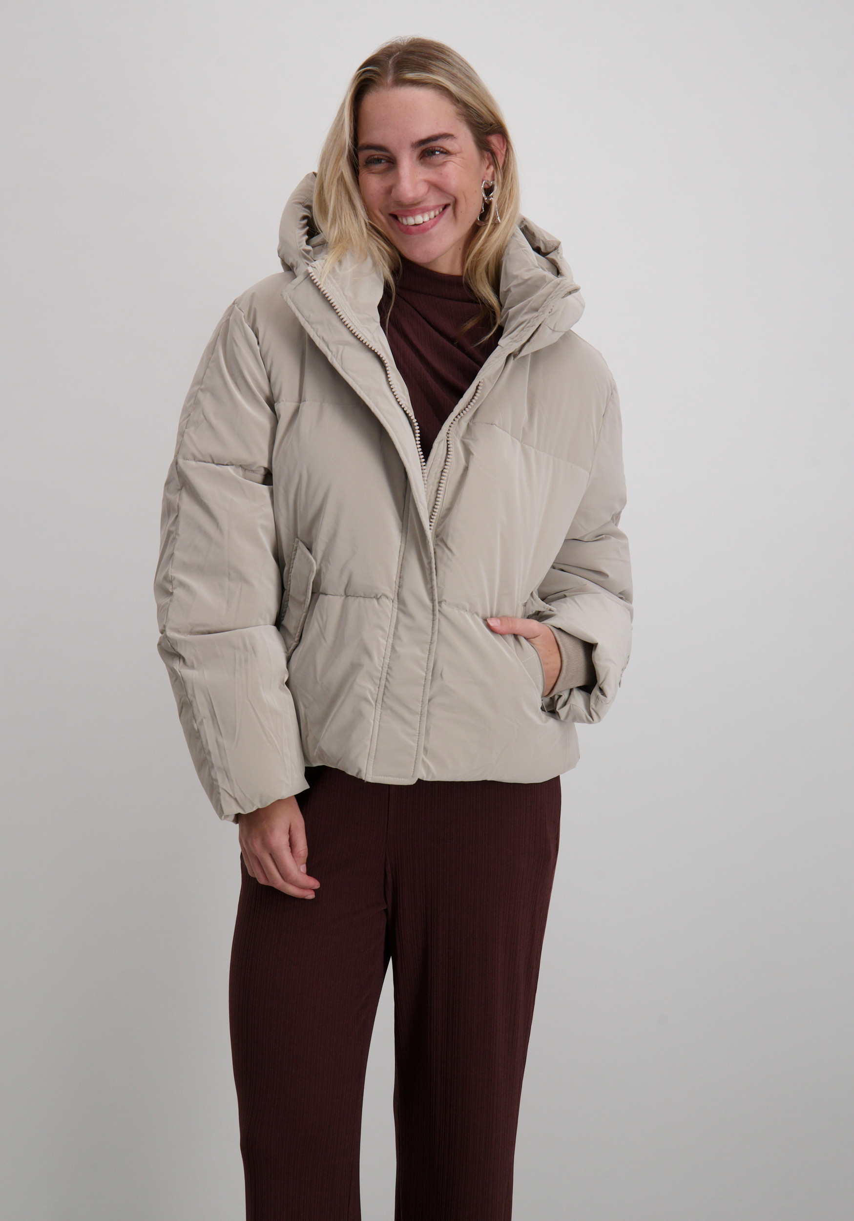 Harper & Yve Winterjas Abbie AW25N201 Licht grijs