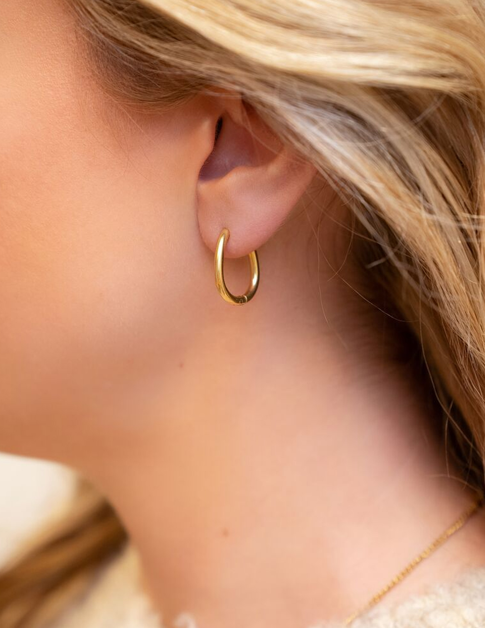 My Jewellery Basic oorbellen hoop oval MJ09515 Zilver