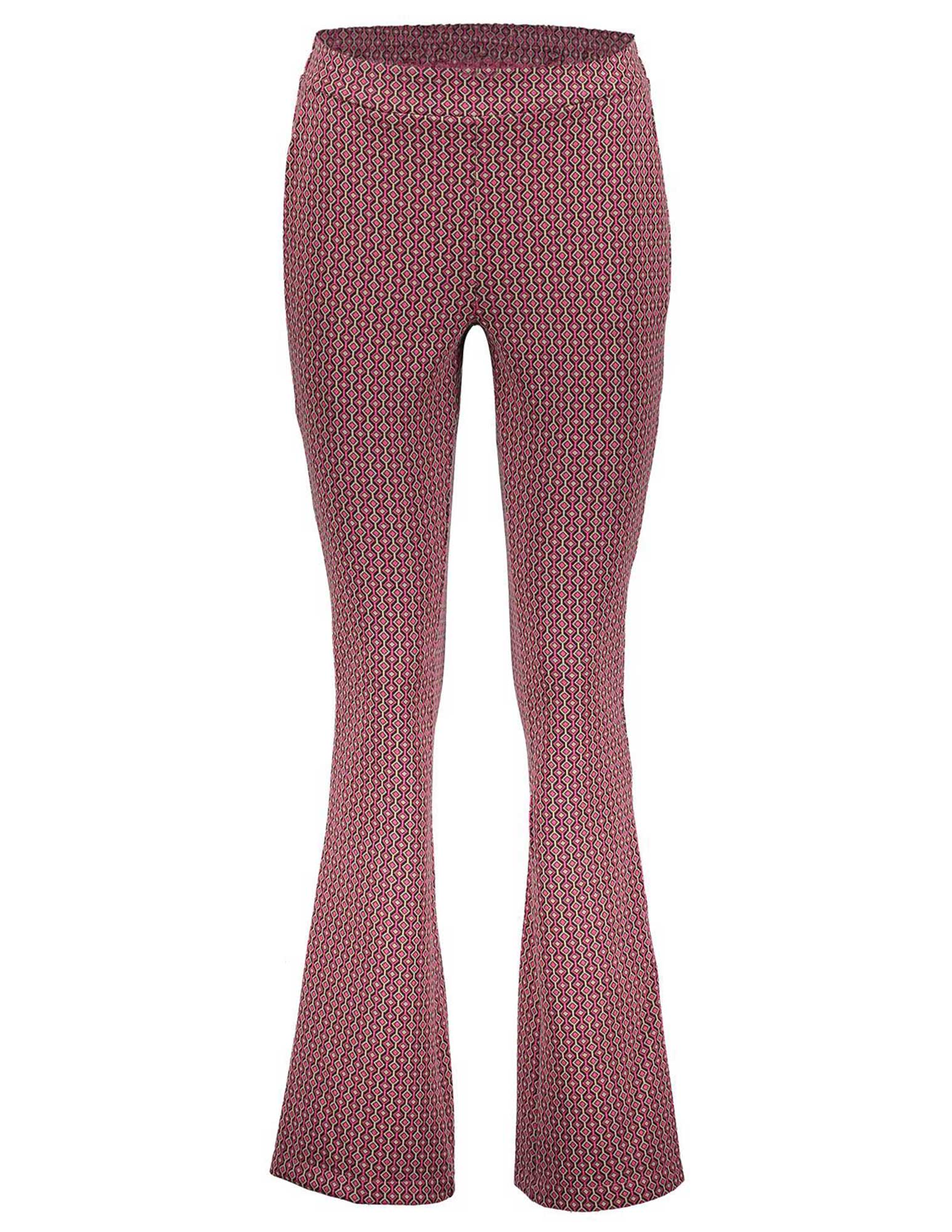 Geisha Flared broek met print 31858-70 Roze
