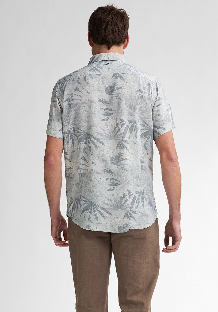 Petrol Overhemd met print M-1050-SIS435 Licht blauw