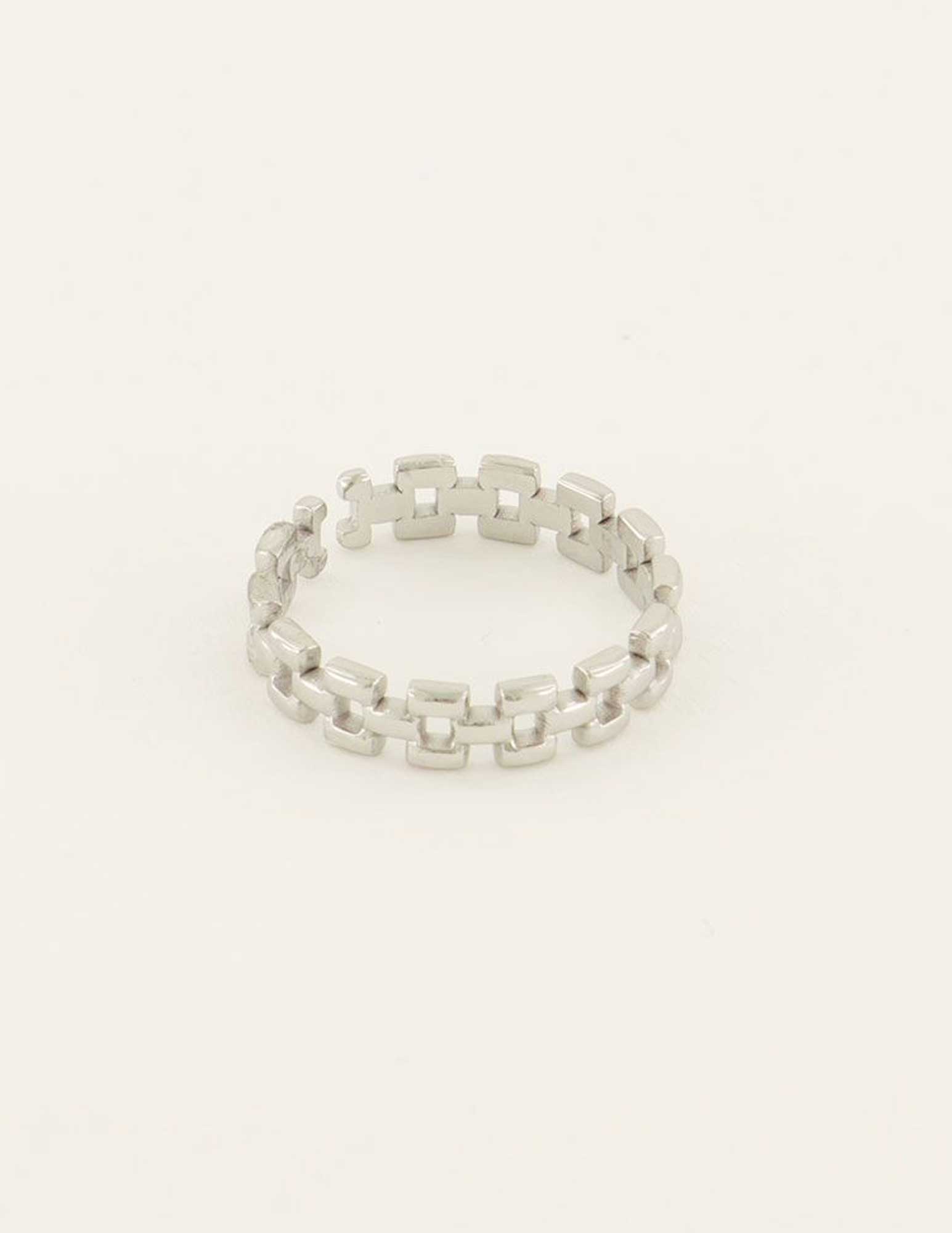 My Jewellery Ring met open schakels MJ07685 Zilver