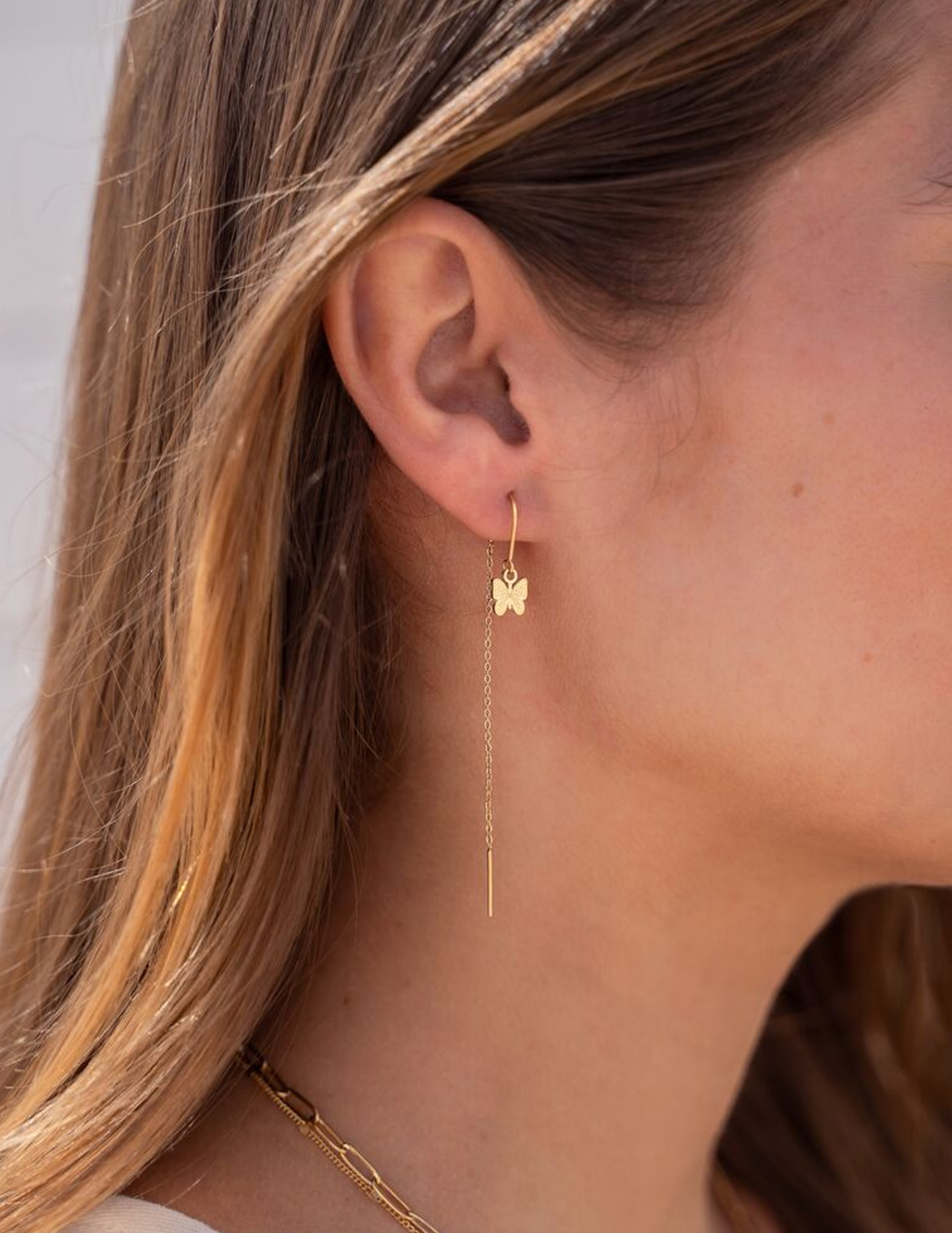 My Jewellery Oorhangers met vlinder MJ11486 Goud