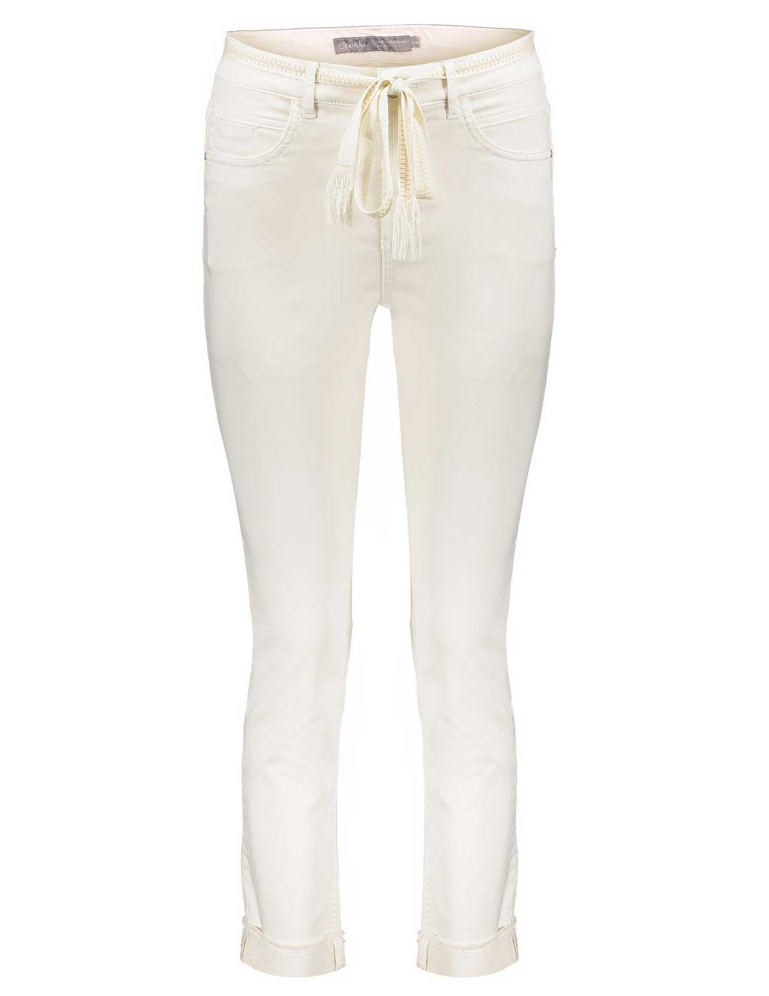 Geisha Broek met ceintuur 41012-10 Wolwit-ecru