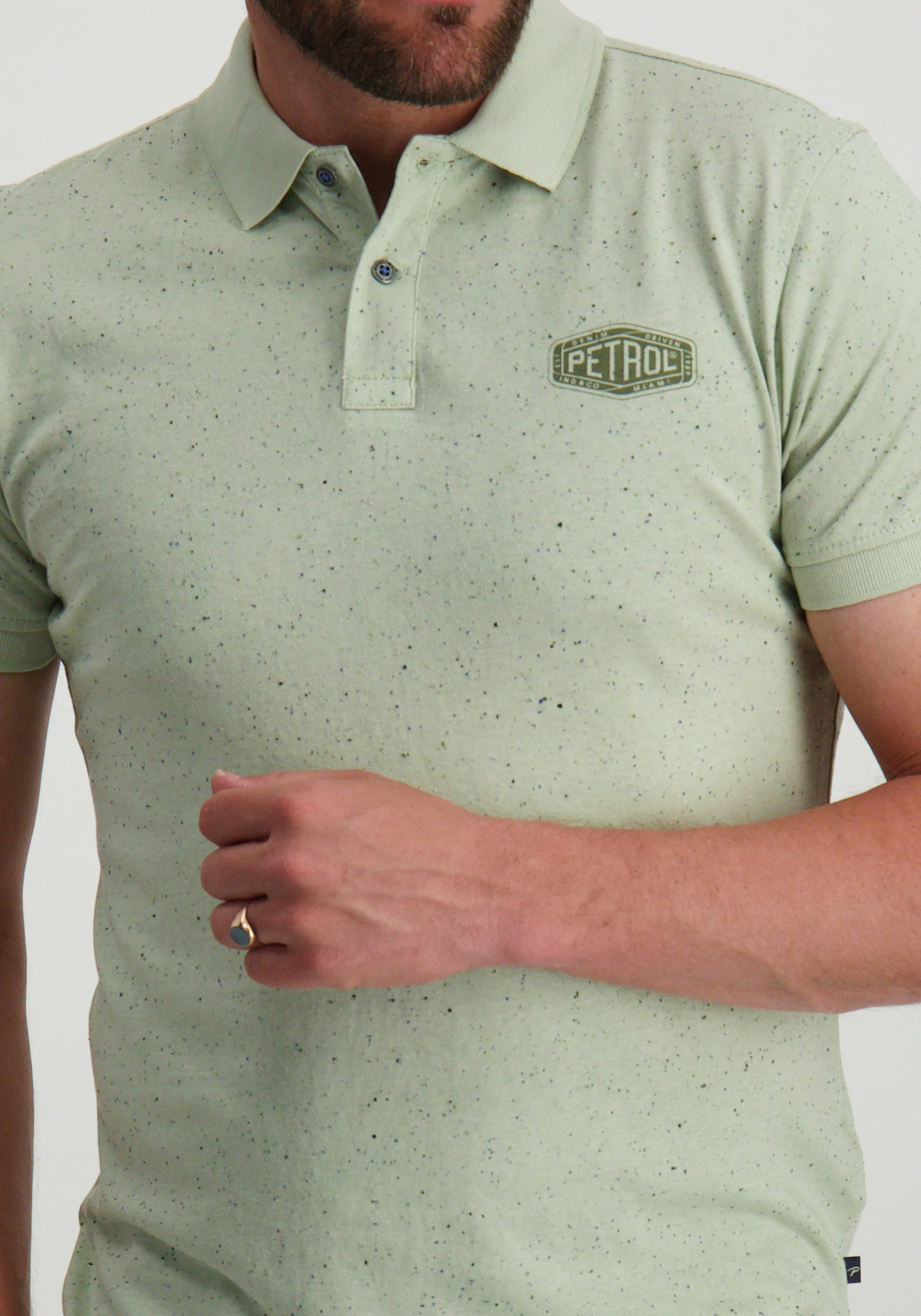 Petrol Polo met logo M-1050-POL903 Licht groen