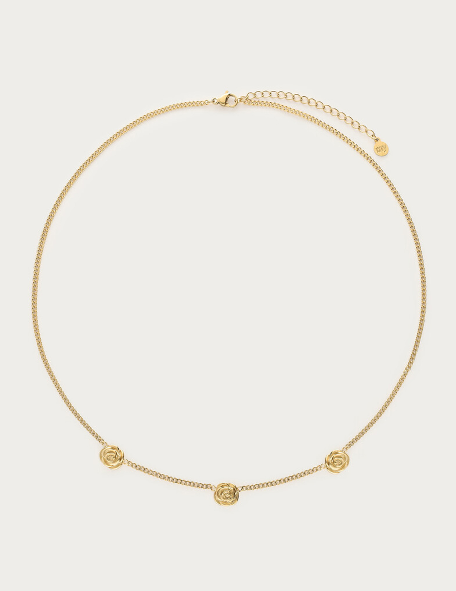 My Jewellery Botanical ketting met drie rozen MJ15399 Goud