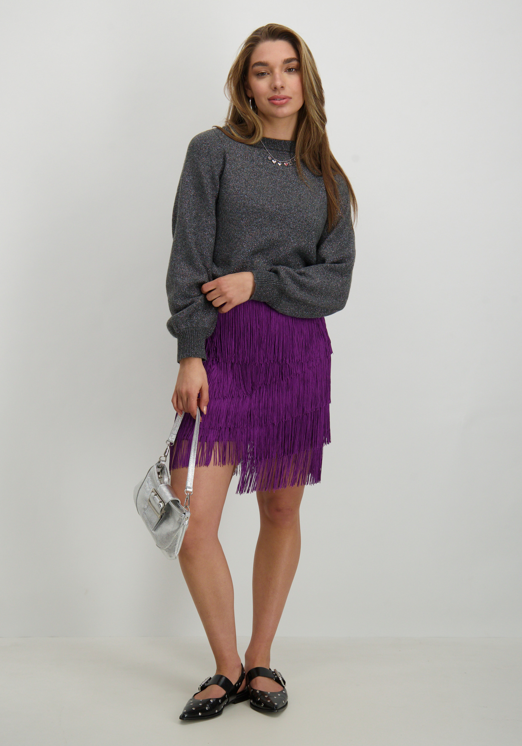 Jacqueline de jonge Trui Rue Glitter 15330648 Donker Grijs