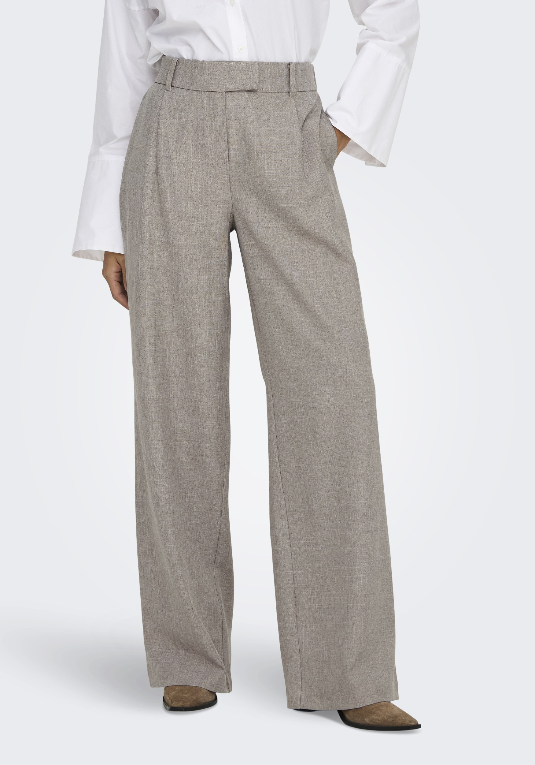 Only Straight pants Linda 15336761 Taupe