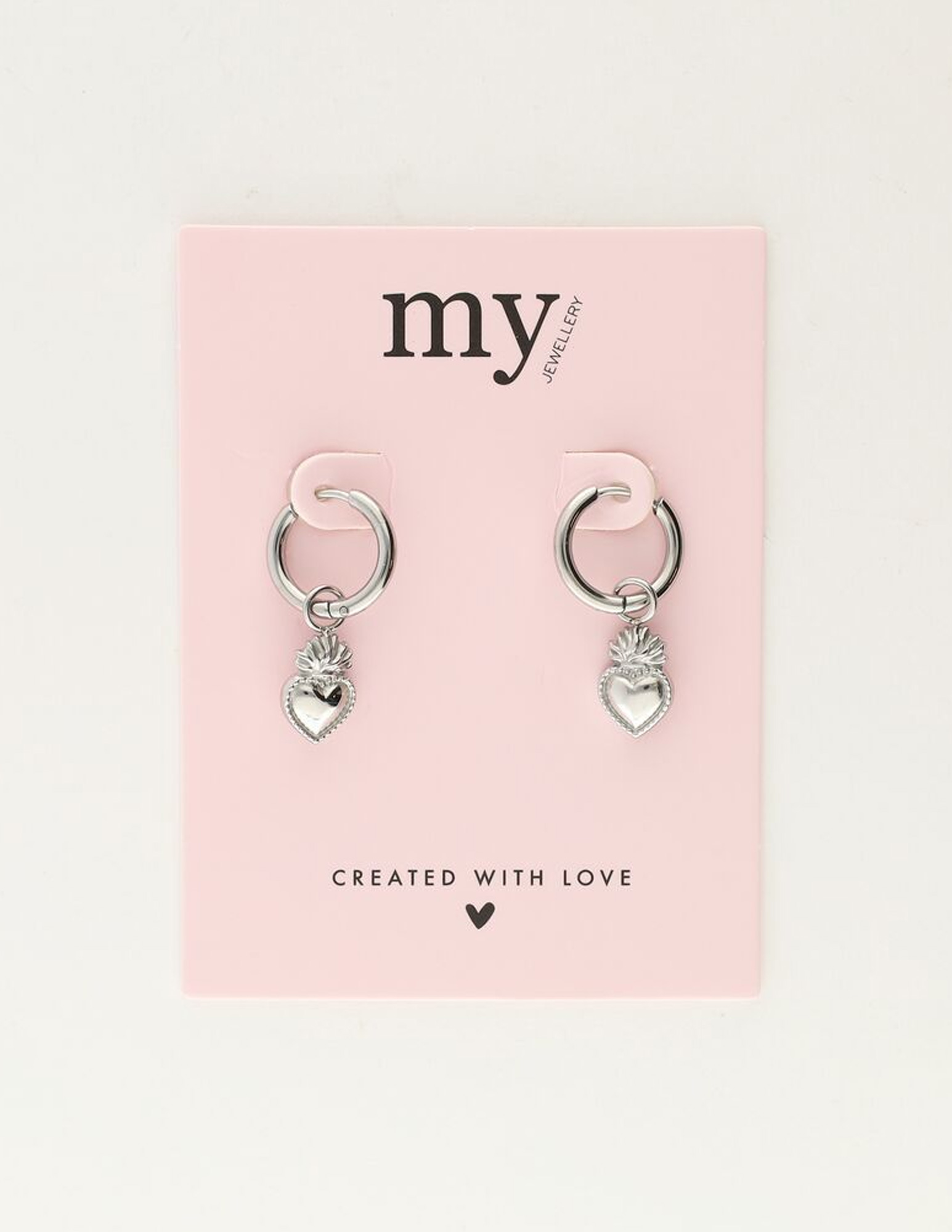 My Jewellery Oorringen met hartjes MJ10655 Zilver