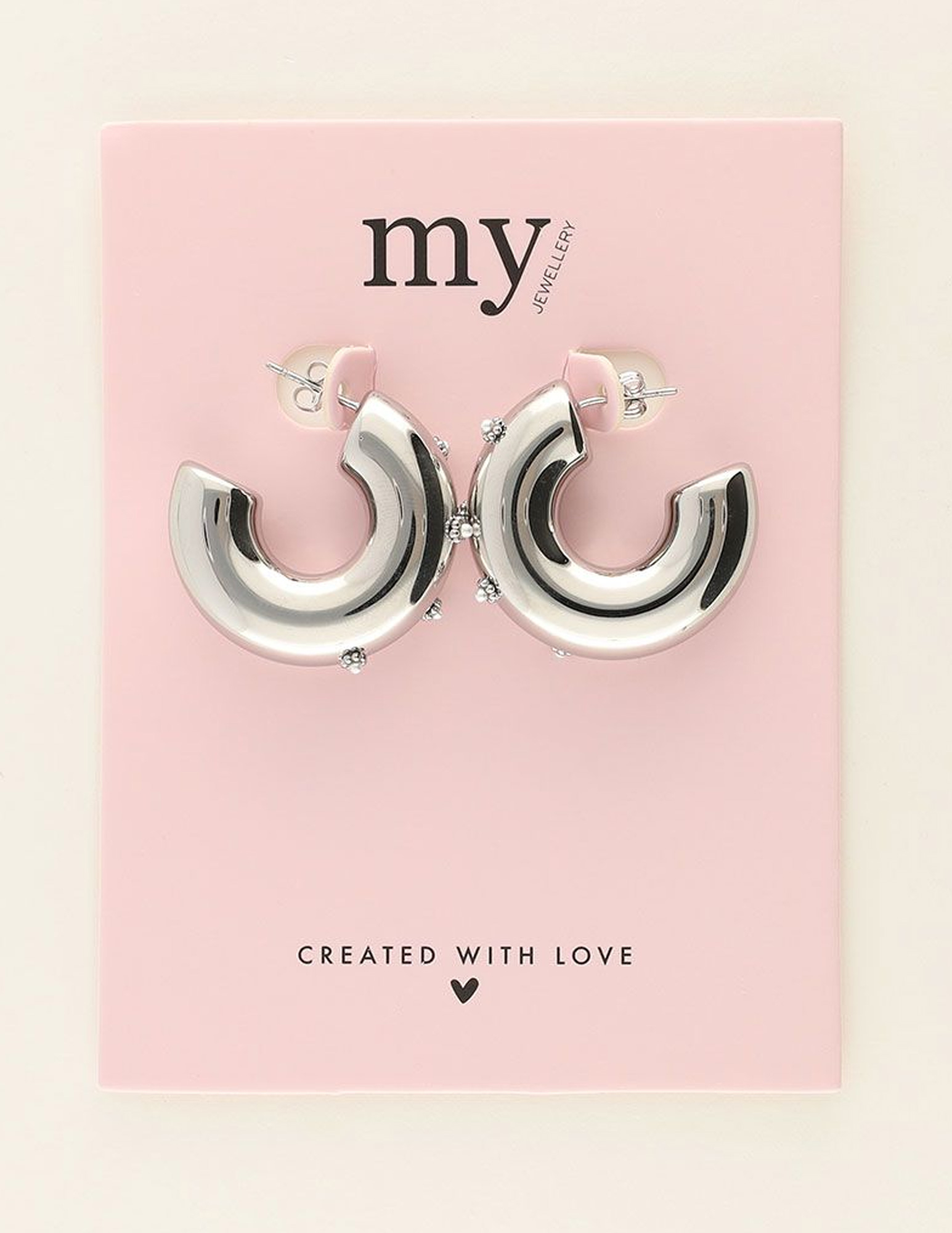 My Jewellery Oorbellen hoops mini flower MJ10047 Zilver