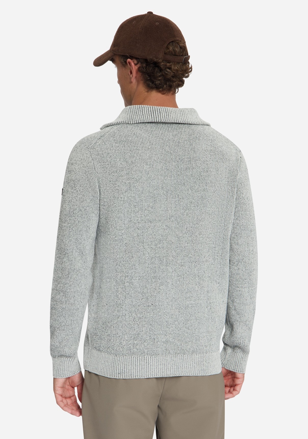 No Excess Trui Half zip 33210967SN Grijs
