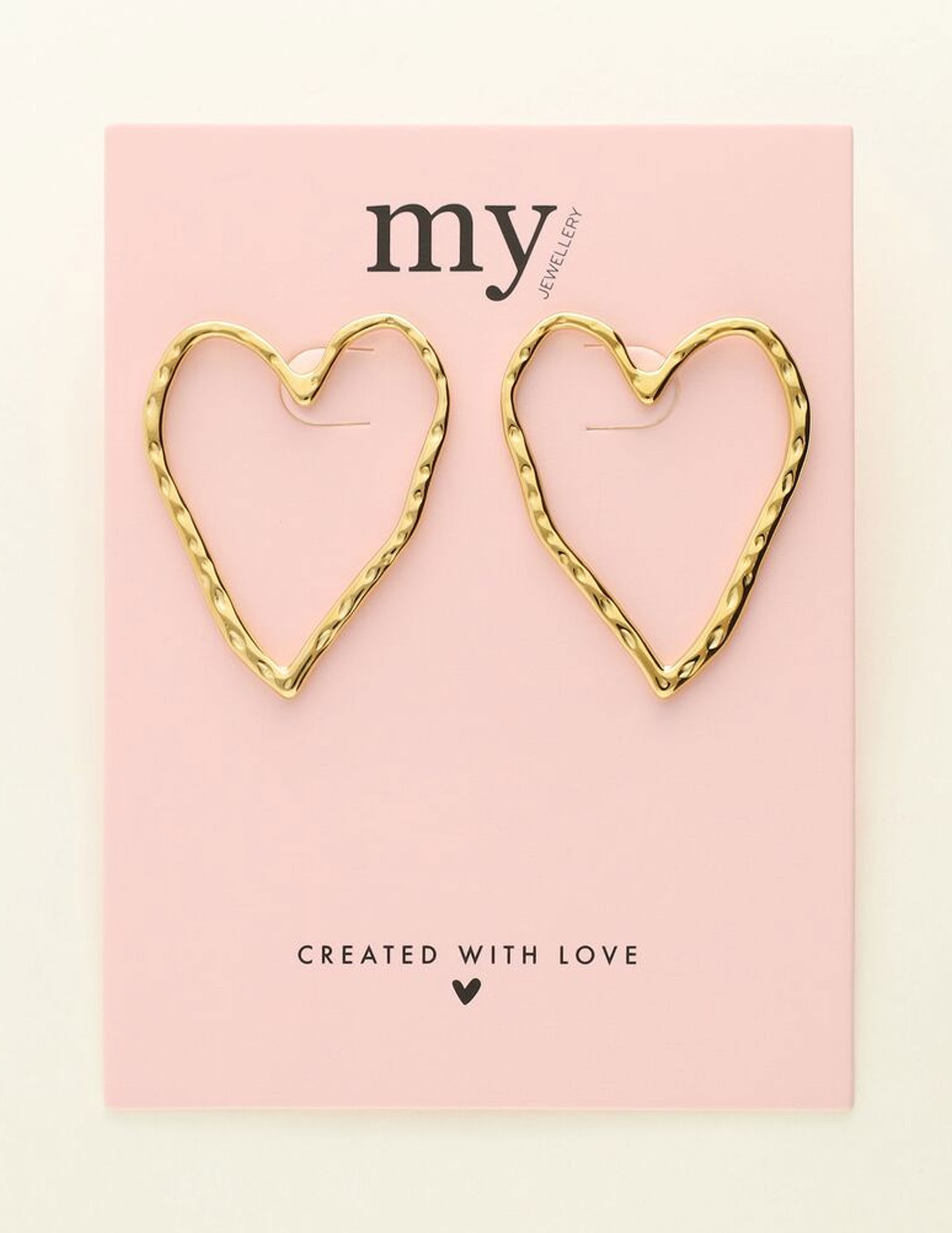 My Jewellery Oorbellen big open heart MJ09538 Goud
