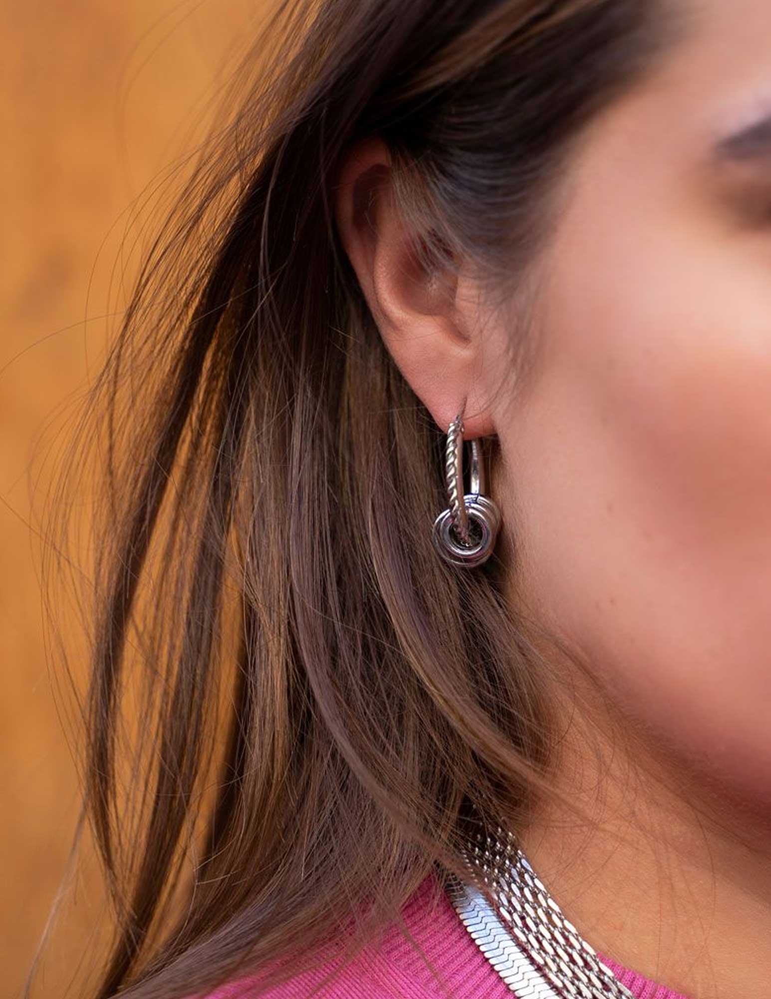 My Jewellery Oorbellen rondjes groot MJ05560 Zilver