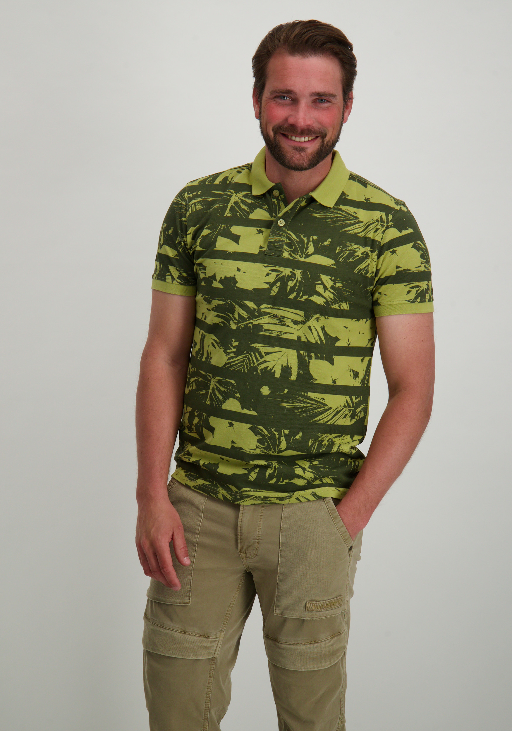 Petrol Polo All-over print M-1050-POL104 Licht groen