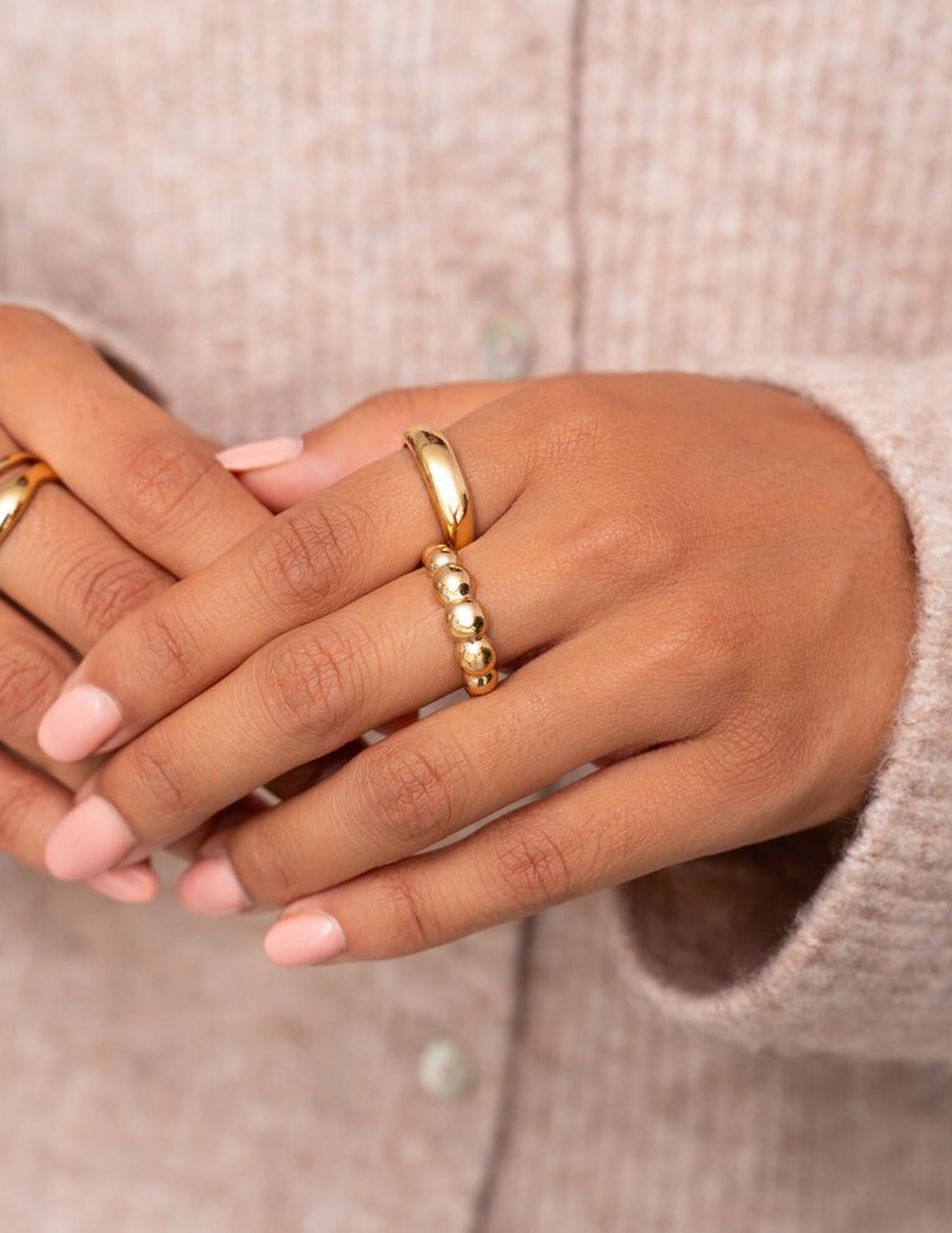 My Jewellery Bold ring met bubbel MJ11538 Goud