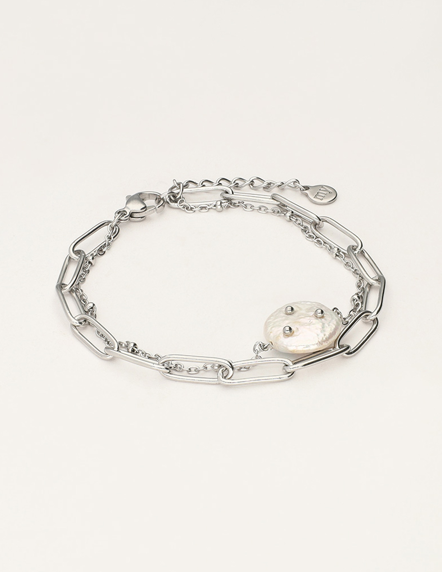 My Jewellery Schakelamrband met parel MJ11053 Zilver