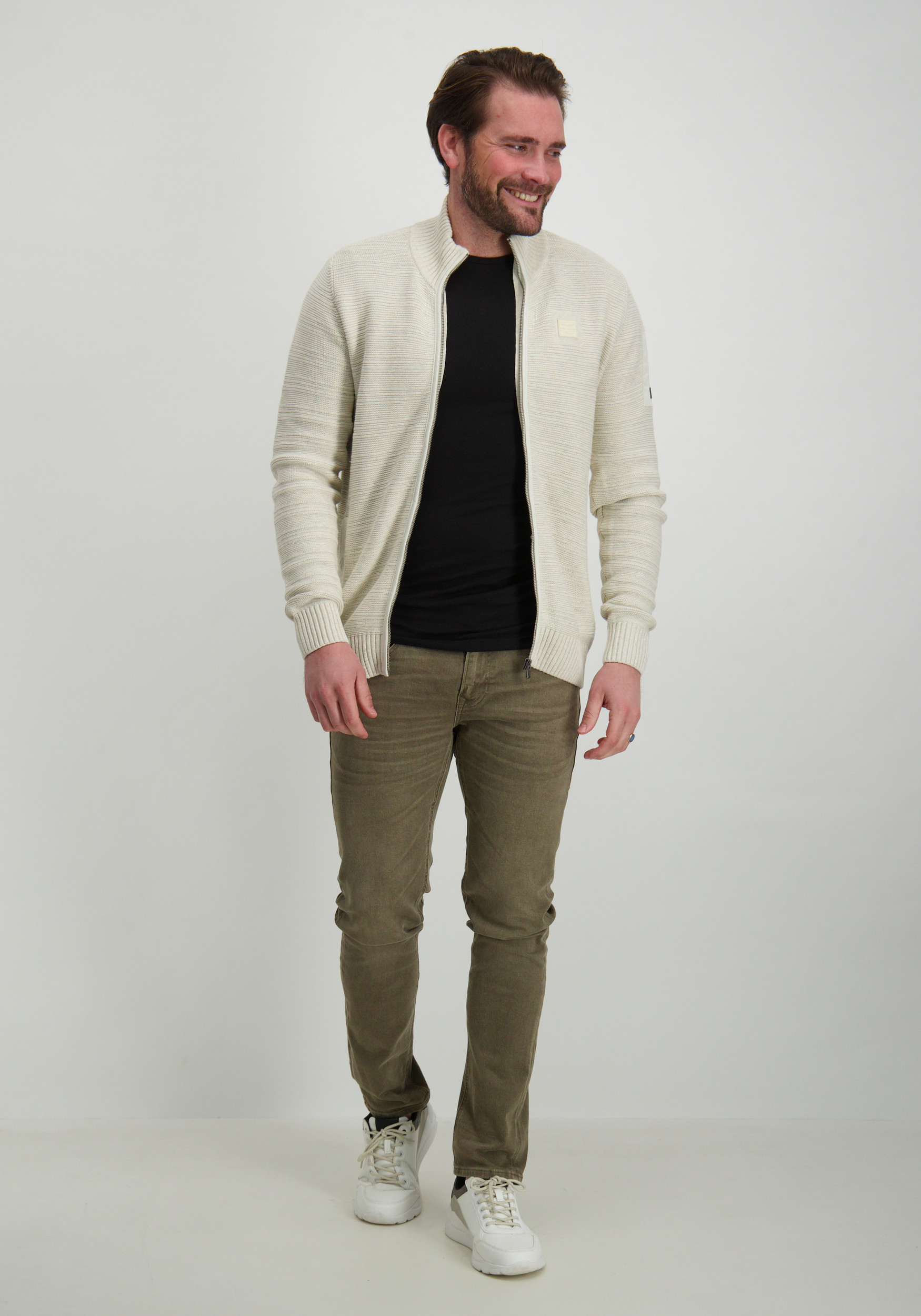 Garage T-shirt Bodyfit ronde hals 0201 Zwart