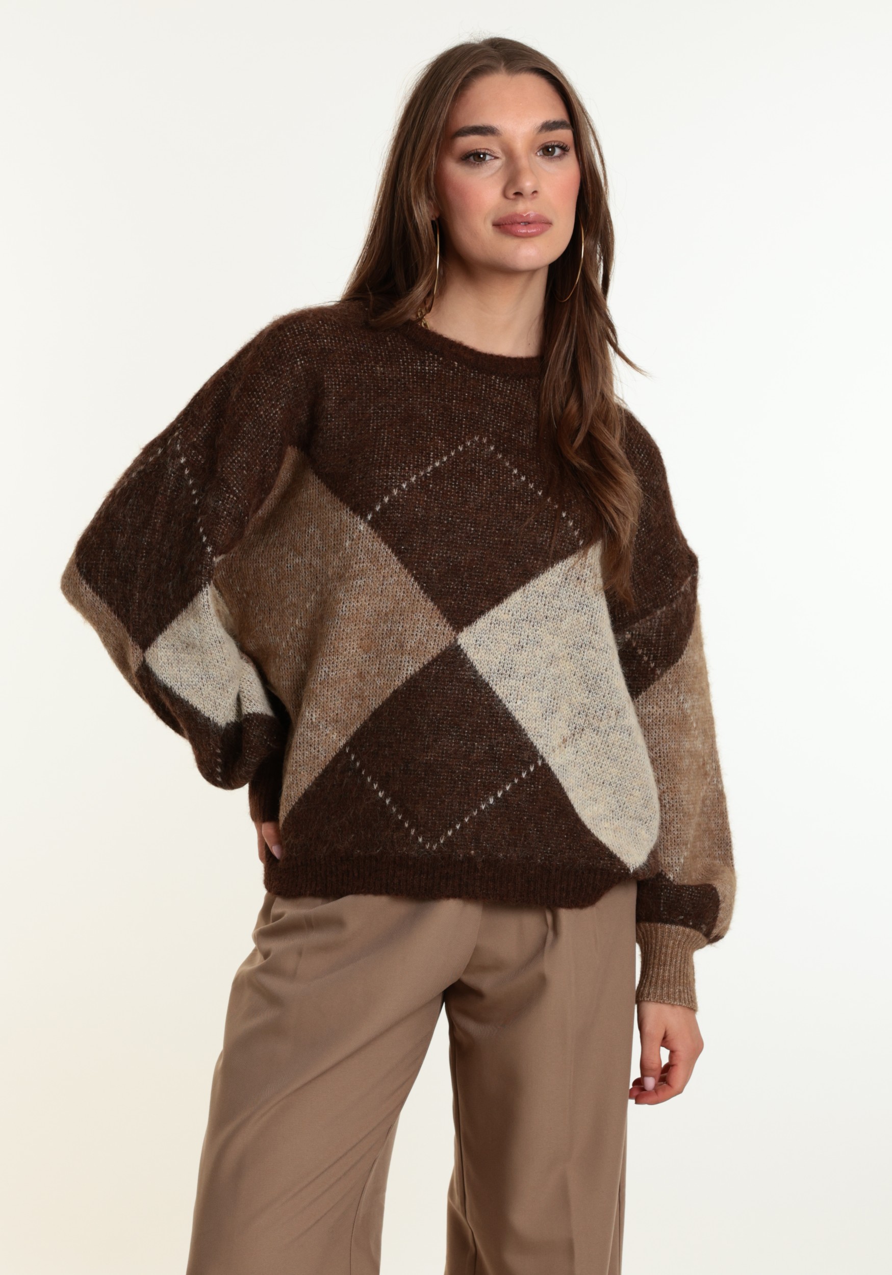 ONLY Trui Noeme 15353226 Midden bruin
