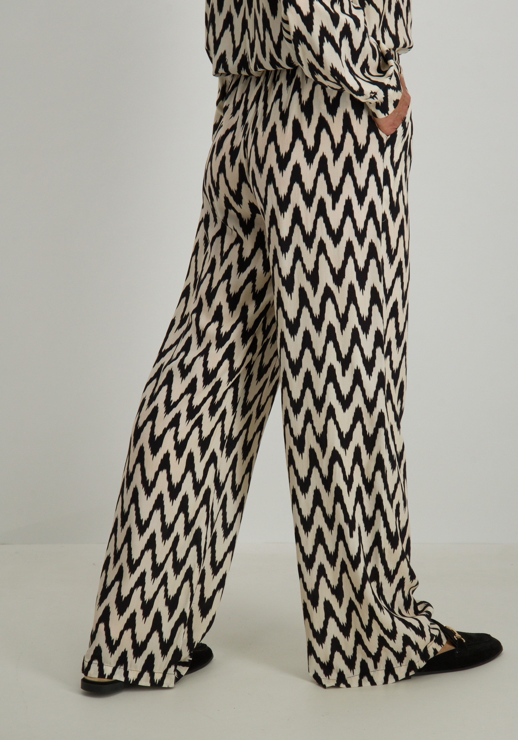 Geisha Broek all-over print 51173-70 Zwart/Wit