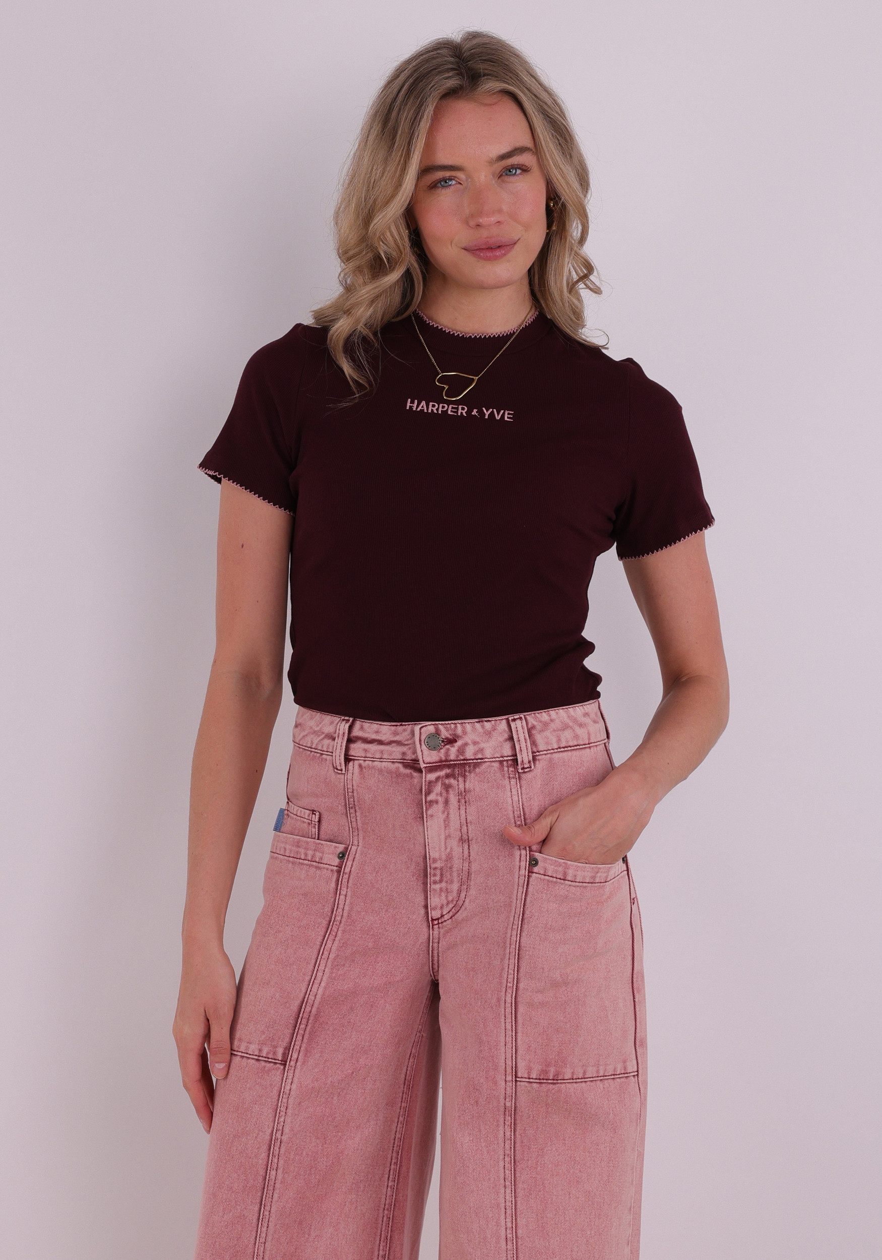 Harper & Yve Top Cammy SS6P408 Donker Paars