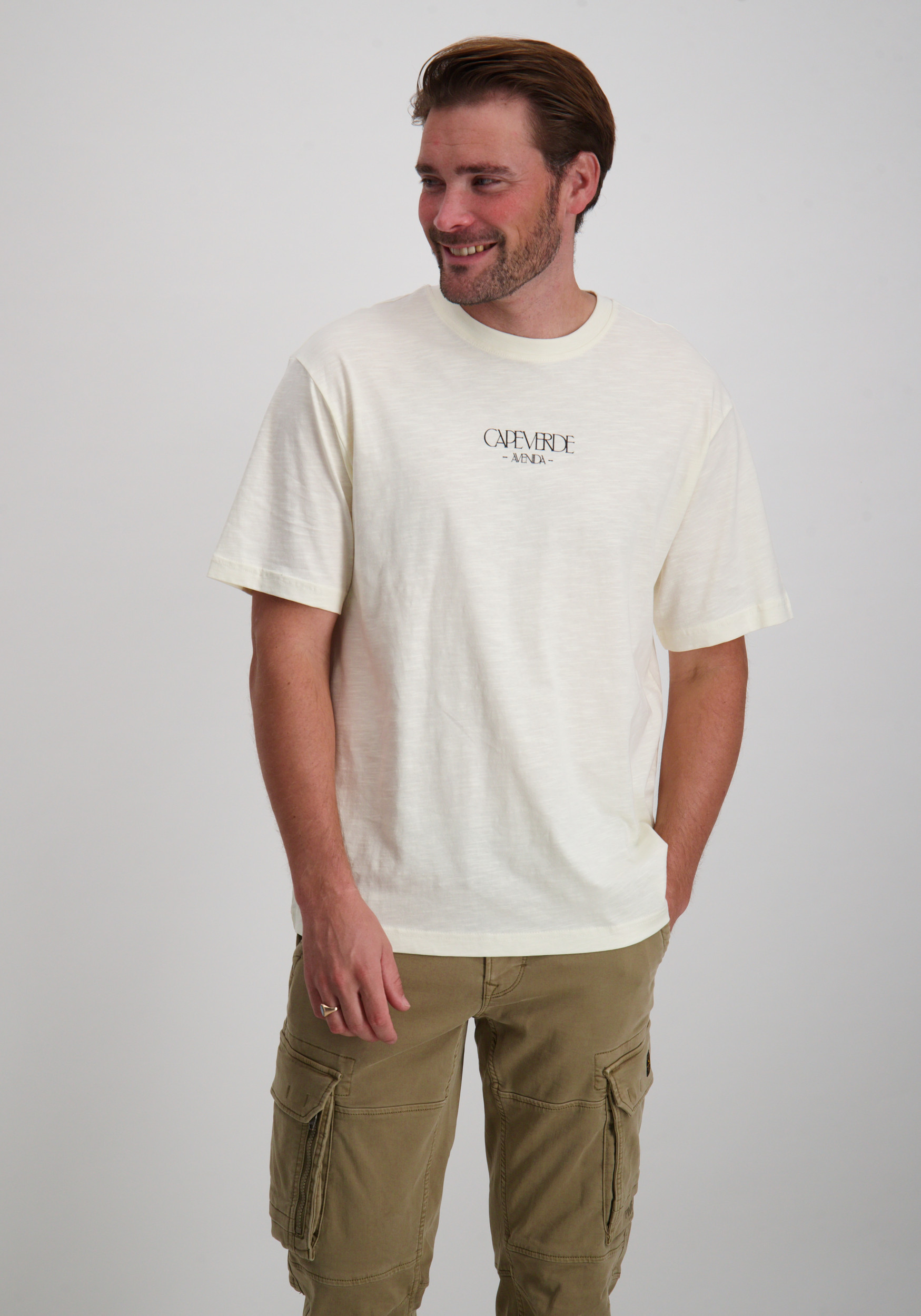 ONLY & SONS T-shirt Luis palm 22035584 Ecru