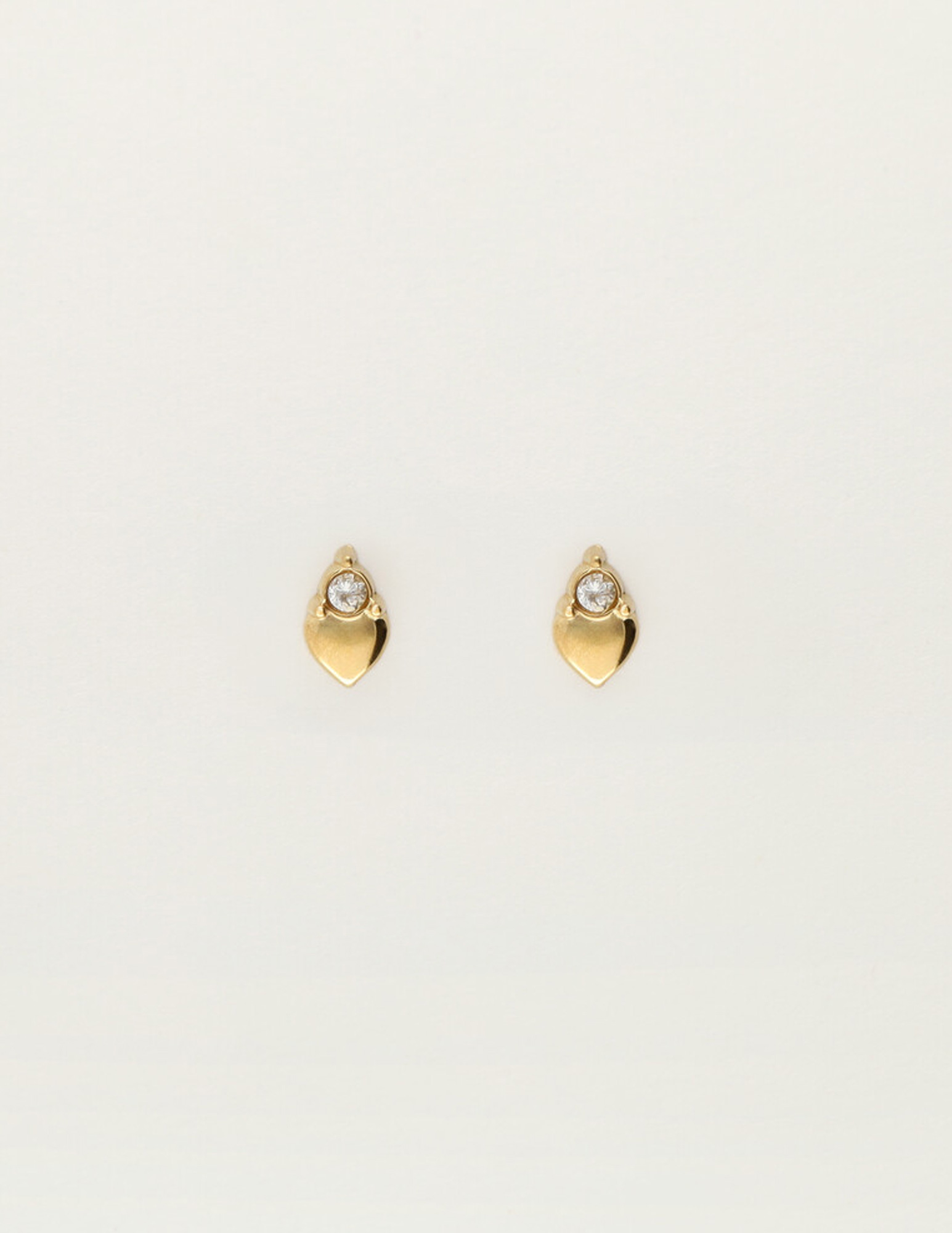 My Jewellery Studs hart met strass MJ12102 Goud