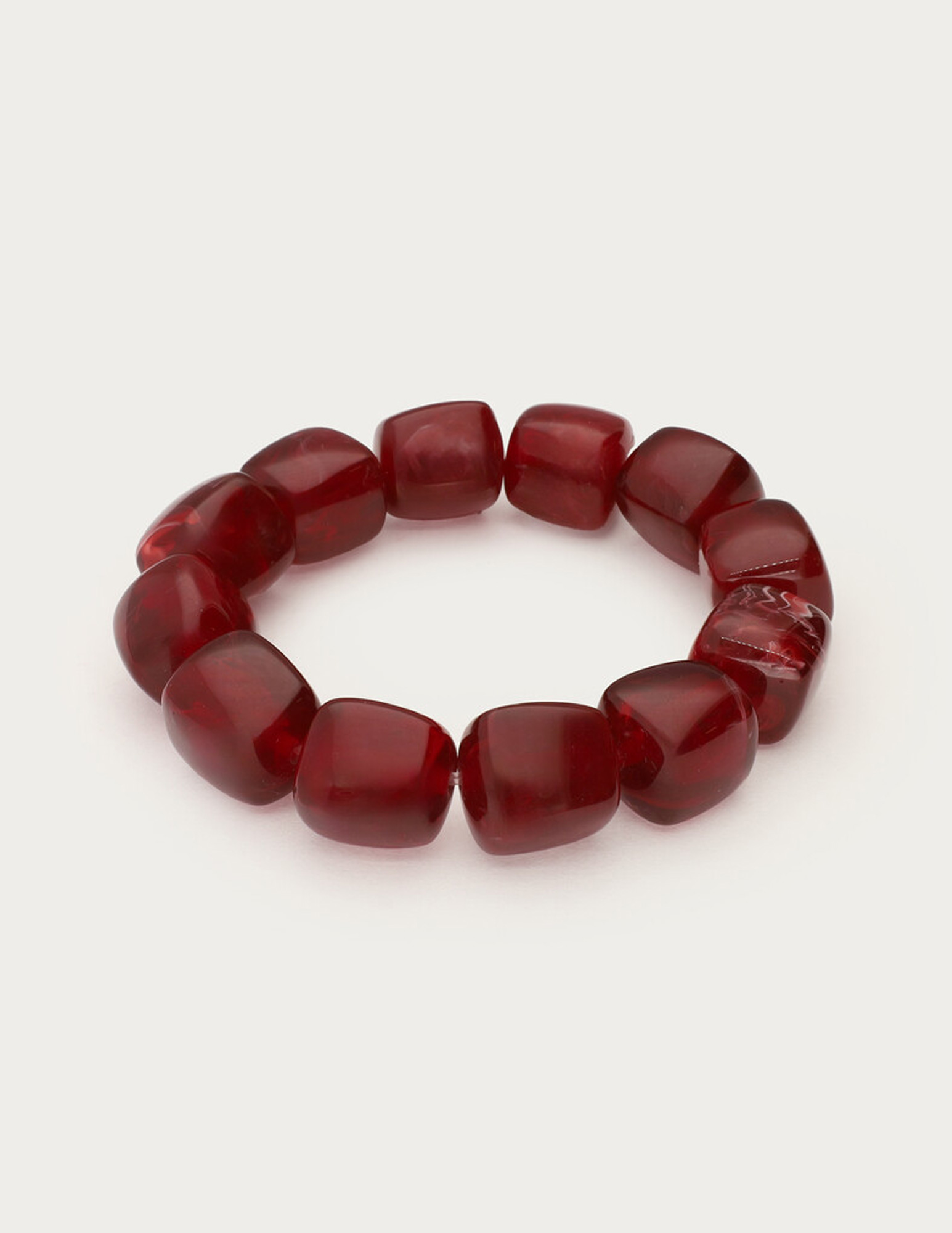 My Jewellery Statement armband met vierkante kralen MJ15217 Bordeaux