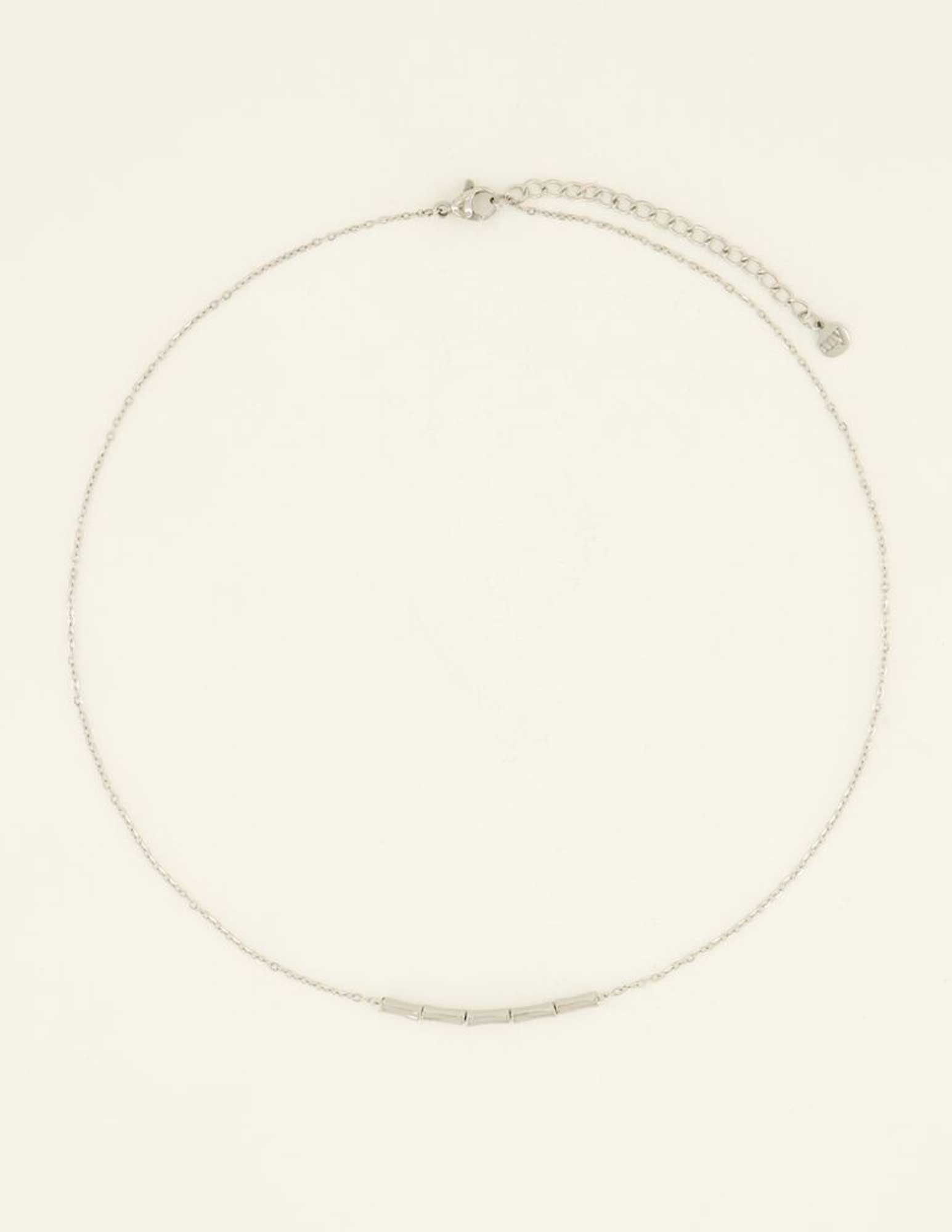 My Jewellery Ketting met bamboo bedels MJ08755 Zilver